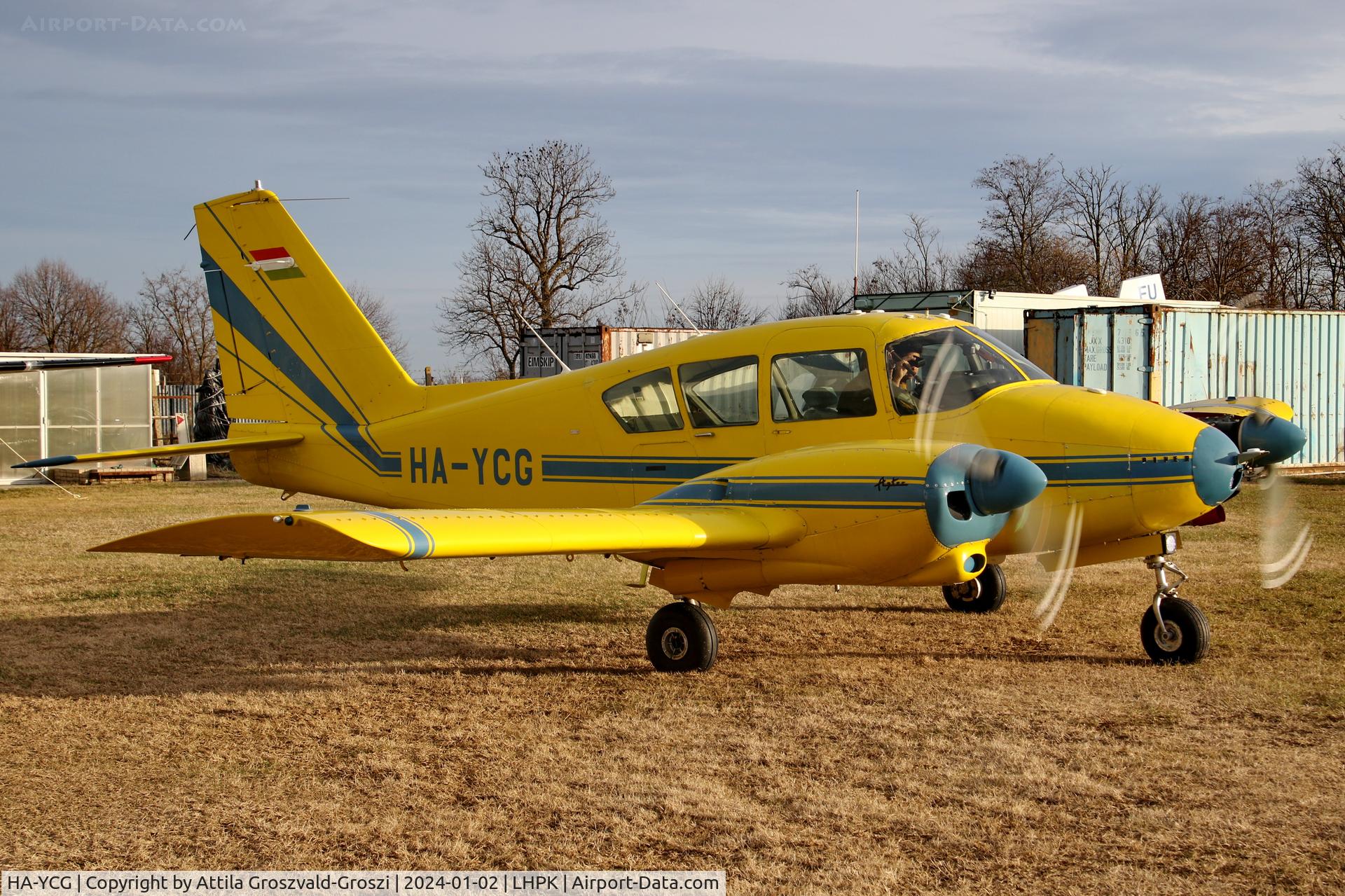 HA-YCG, 1960 Piper PA-23-250 Aztec C/N 27-334, LHPK - Papkutapuszta Airport, Hungary
