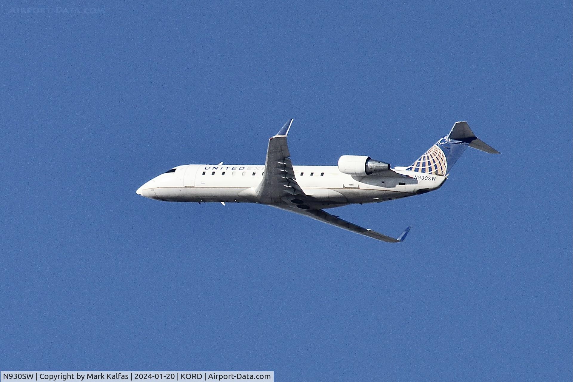 N930SW, 2002 Bombardier CRJ-200LR (CL-600-2B19) C/N 7713, CRJ2 SkyWest/United Express BOMBARDIER INC CL-600-2B19, N930SW SKW5442 ORD-PIA