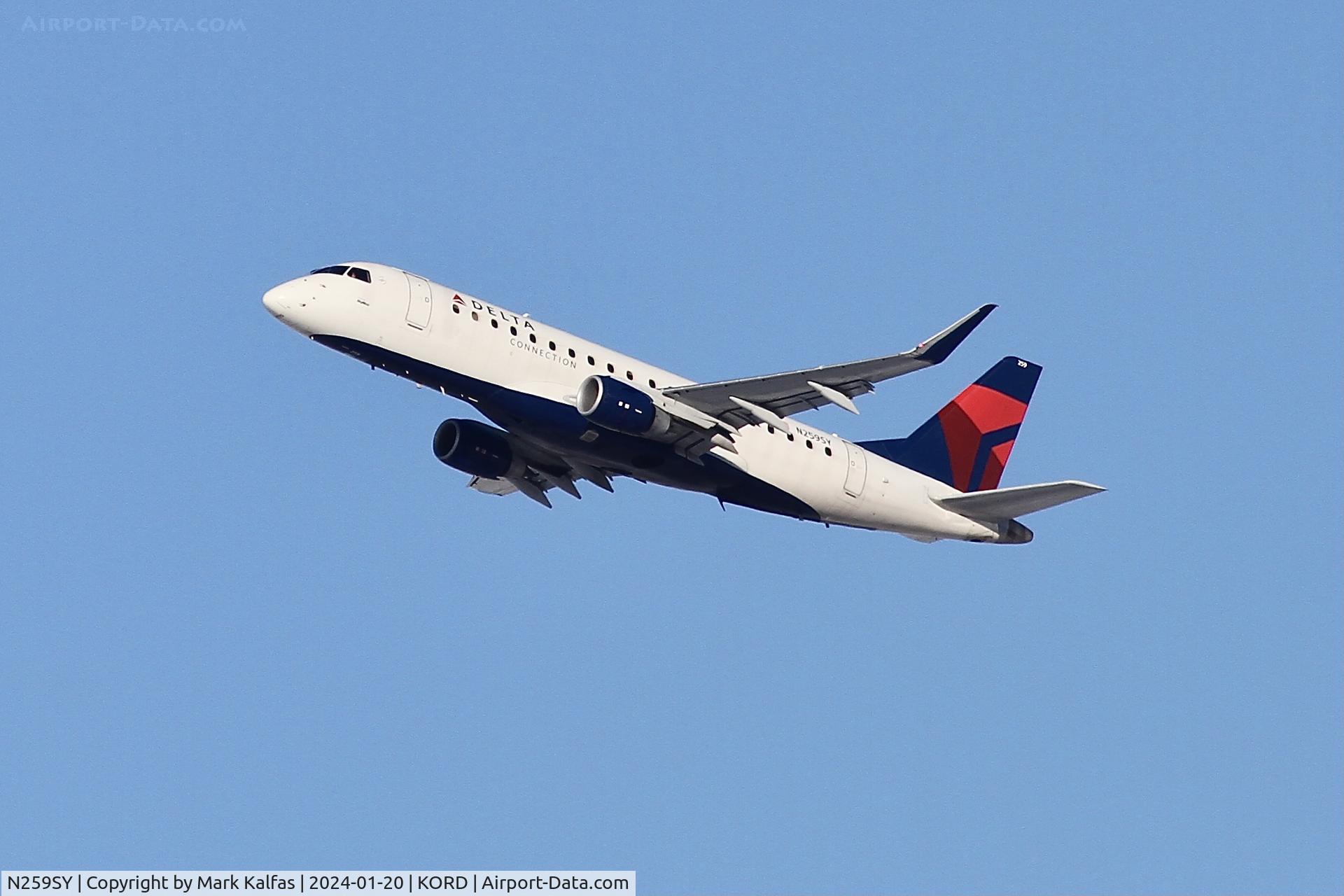 N259SY, 2017 Embraer 175LR (ERJ-170-200LR) C/N 17000656, E75L SkyWest/Delta Connection EMBRAER 175 N259SY SKW4129 ORD-JFK