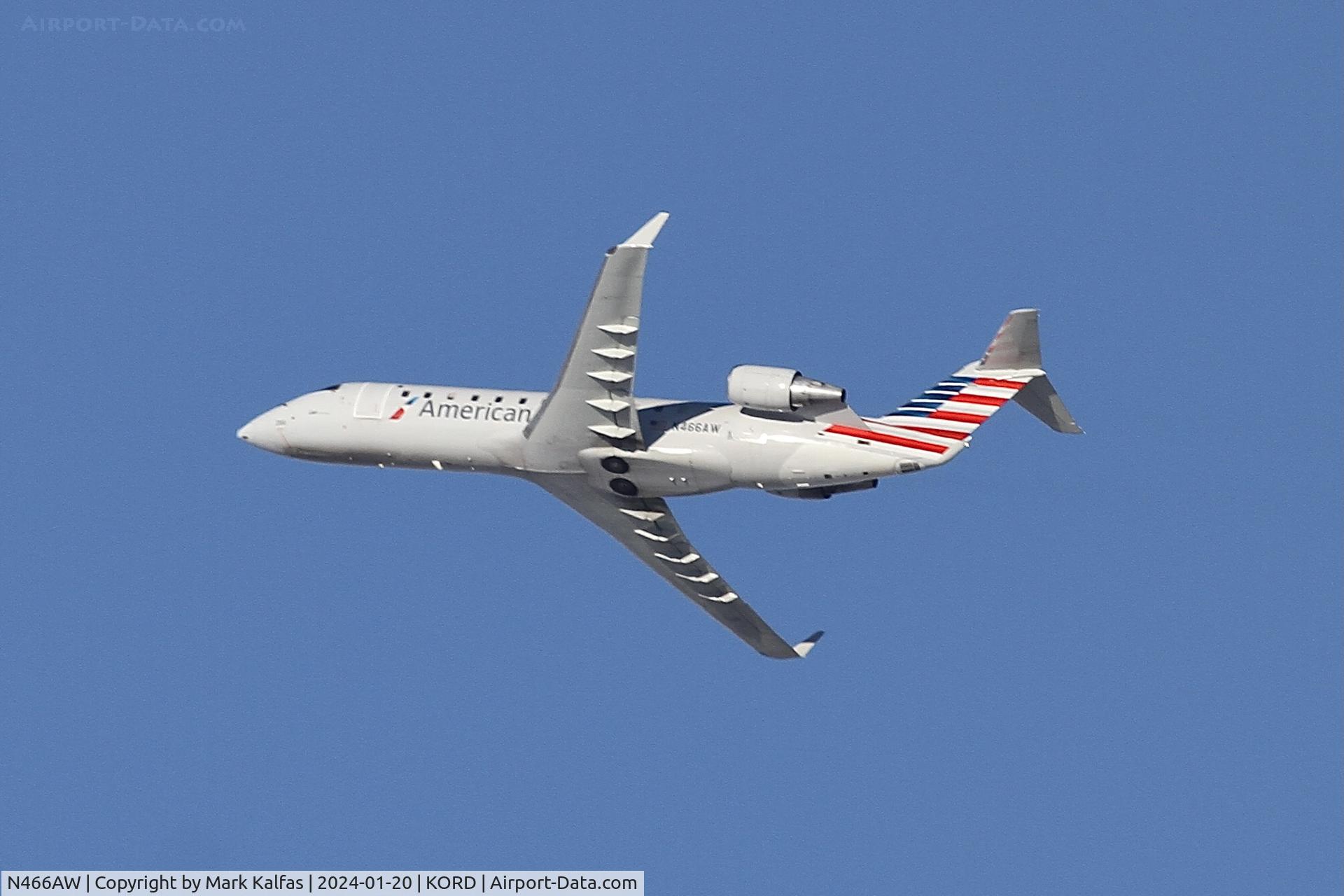 N466AW, 2004 Bombardier CRJ-200LR (CL-600-2B19) C/N 7899, CRJ2 Air Wisconsin/ American Eagle BOMBARDIER INC CL-600-2B19 N466AW AWI6091 ORD-FNT