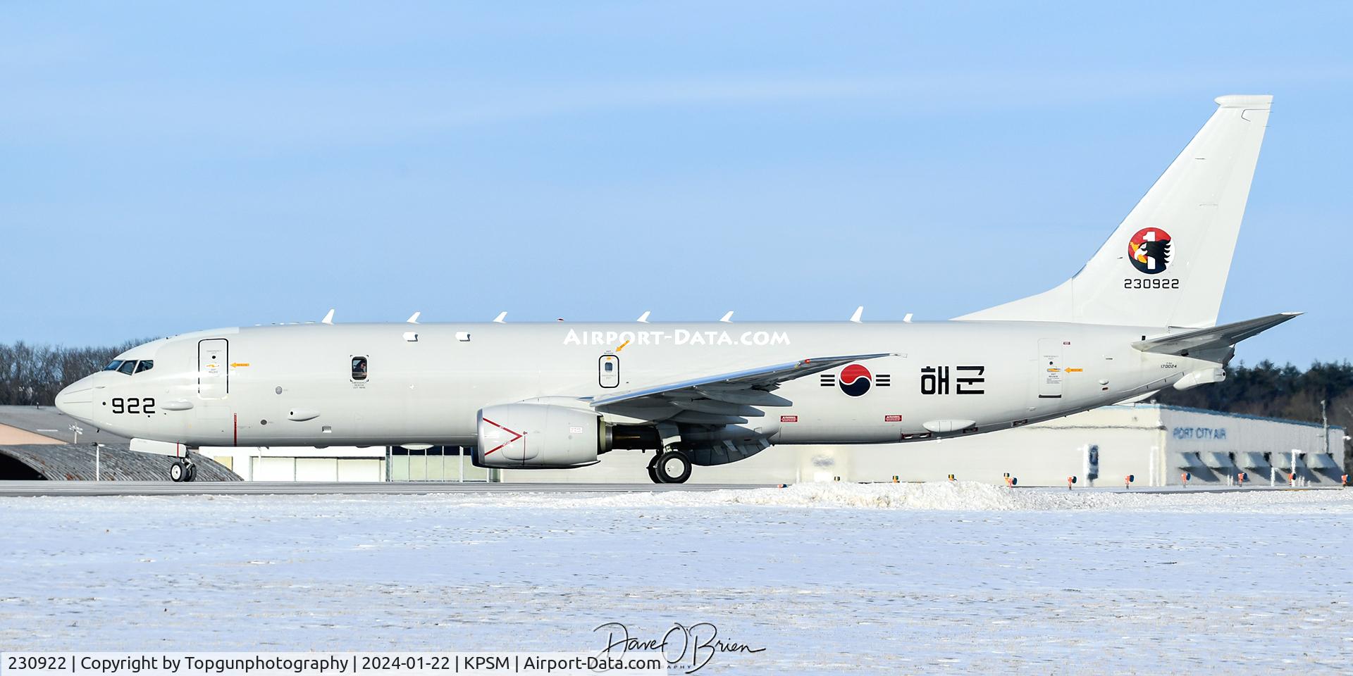 230922, Boeing P-8A C/N 67012/9526, 2nd of 6 P-8A Poseidon's the ROK will be receiving. This was training the crew coming up from NASJ.