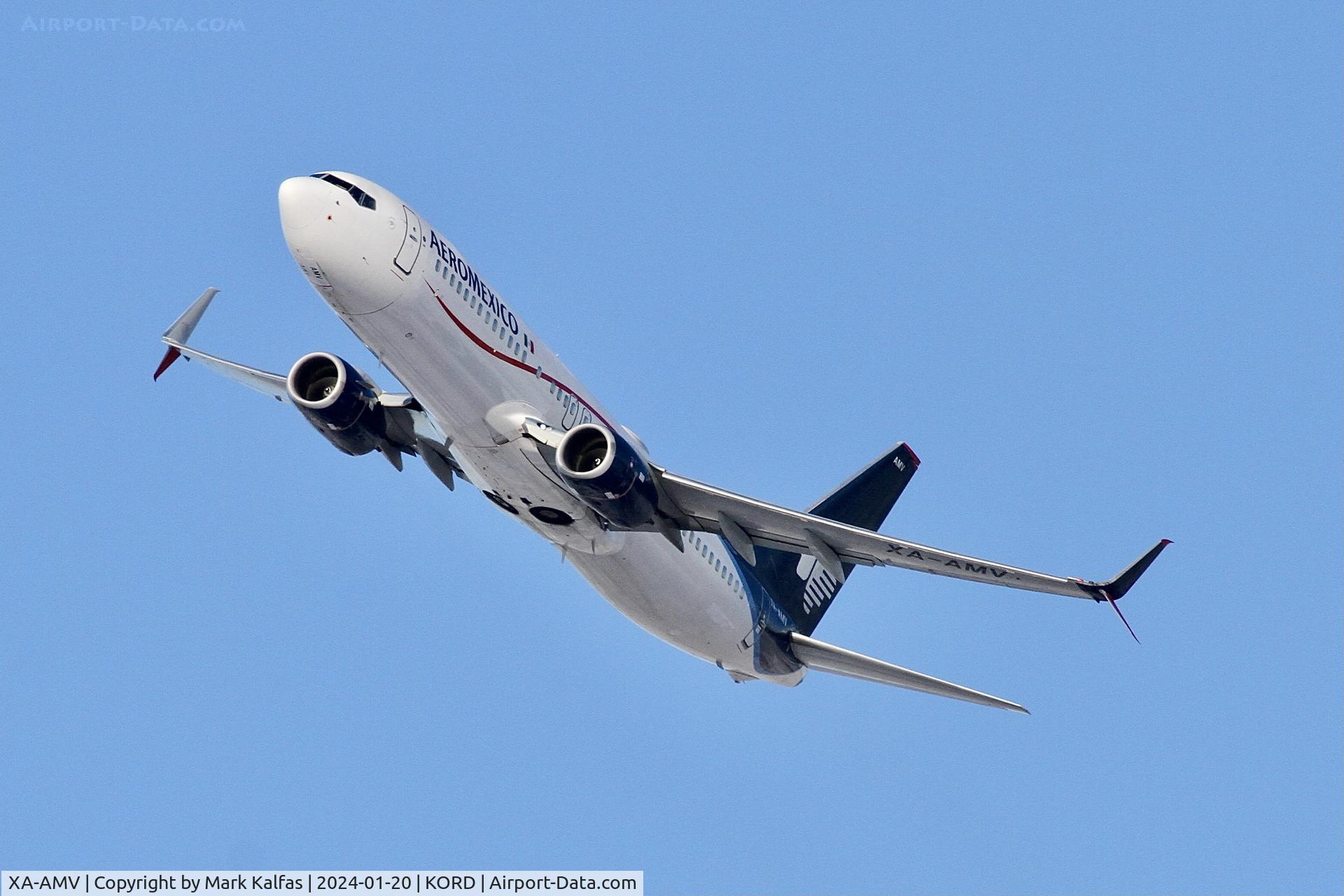 XA-AMV, 2015 Boeing 737-852 C/N 43659, B738 AeroMexico Boeing 737-852 XA-AMV AMX687 KORD-MMMX