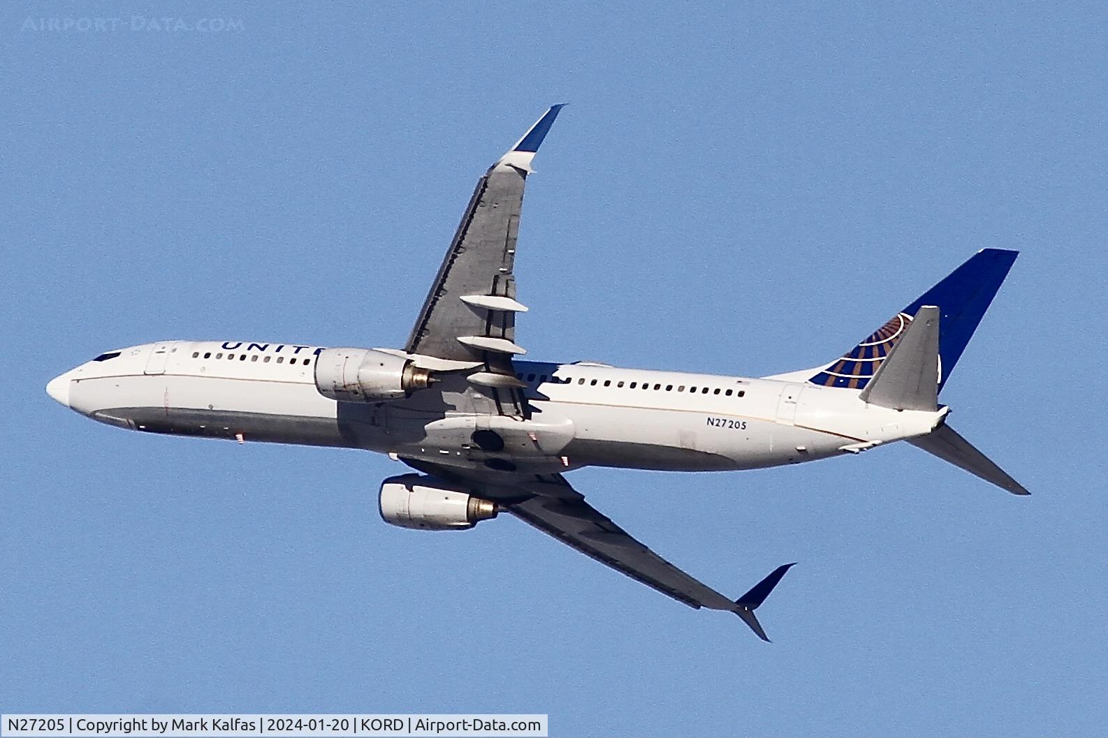 N27205, 2000 Boeing 737-824 C/N 30577, B738 United Airlines BOEING 737-824 N27205 UAL2279 KORD-KPIT