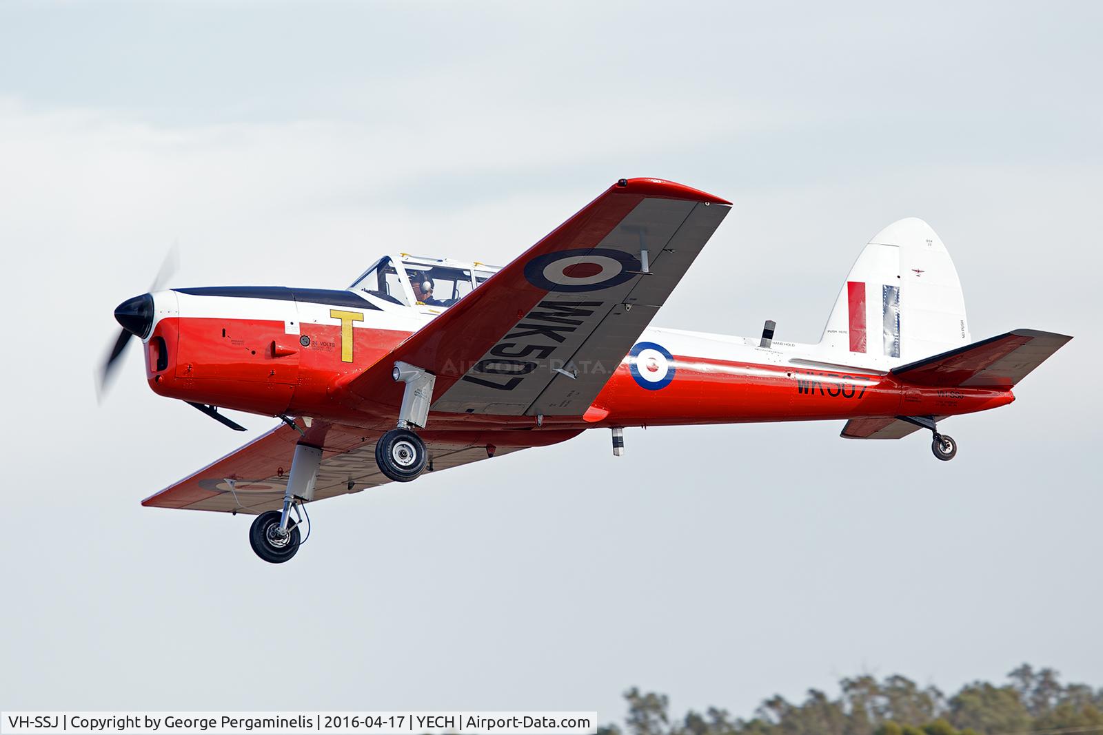 VH-SSJ, 1950 De Havilland DHC-1 Chipmunk T.10 C/N C1/0543-DHB.f428, Antique Aeroplane Assn of Australia National Fly-in.