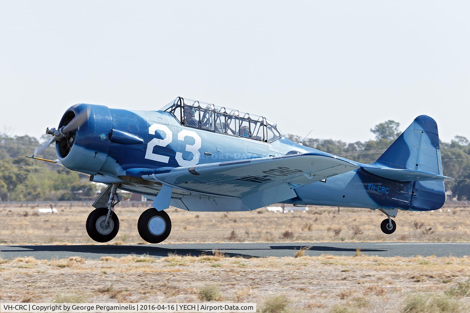 VH-CRC, 1942 North American AT-6C C/N 88-10252, Antique Aeroplane Assn of Australia National Fly-in.