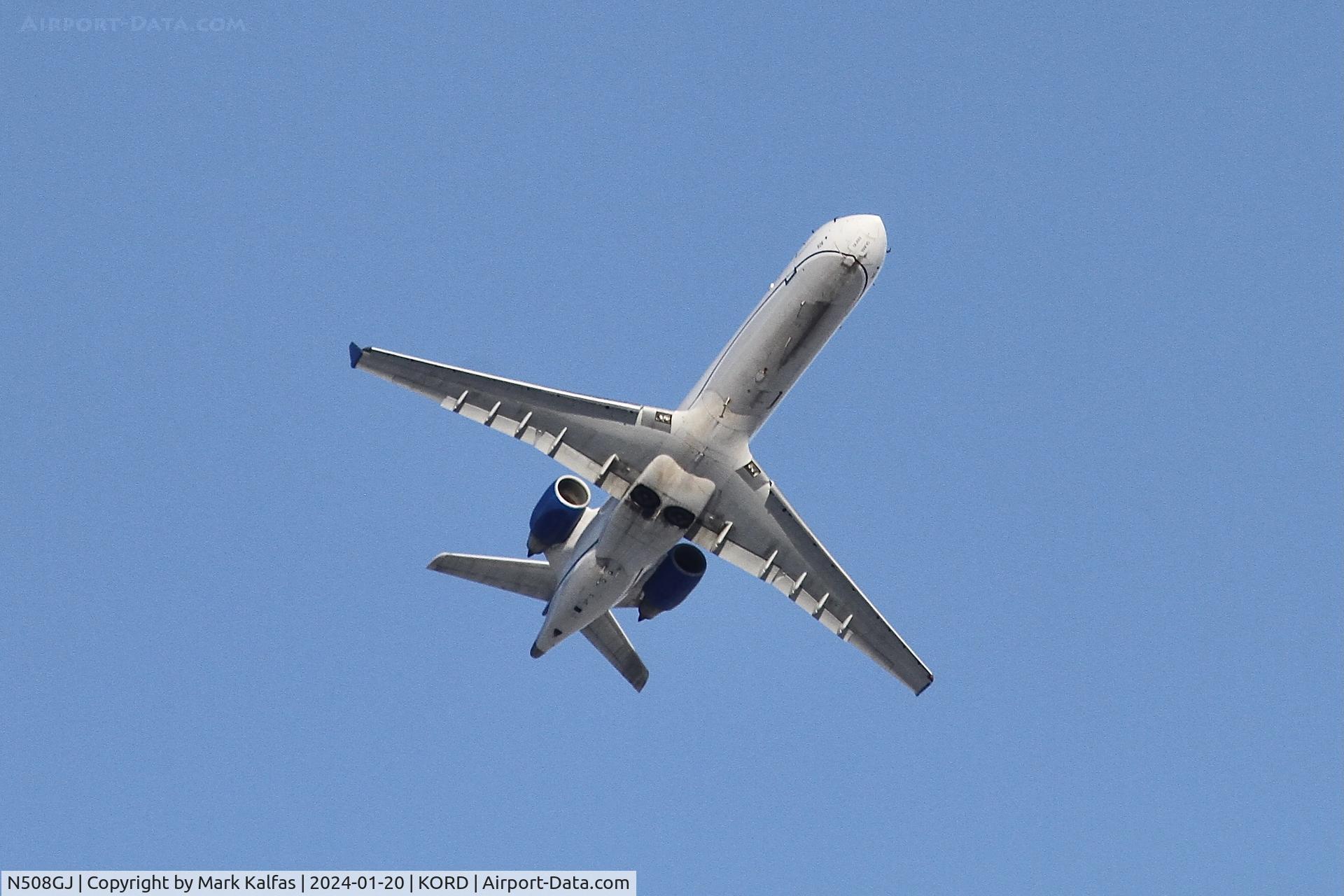 N508GJ, 2002 Bombardier CRJ-701 (CL-600-2C10) C/N 10045, CRJ7 GoJet/United Express Bombardier CRJ-701, CL-600-2C10, N508GJ GJS4405 ORD-SDF