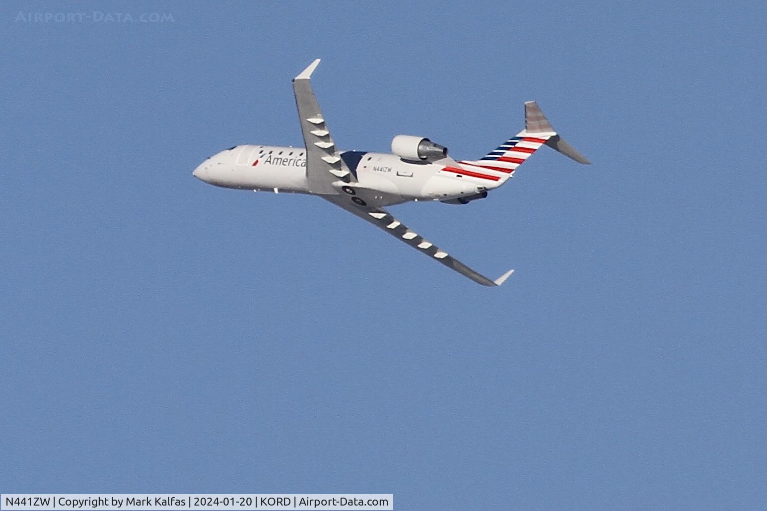 N441ZW, 2003 Bombardier CRJ-200LR (CL-600-2B19) C/N 7777, CRJ2 Air Wisconsin/American Eagle Canadair Regional Jet CRJ-200  N441ZW AWI6044 ORD=ATW