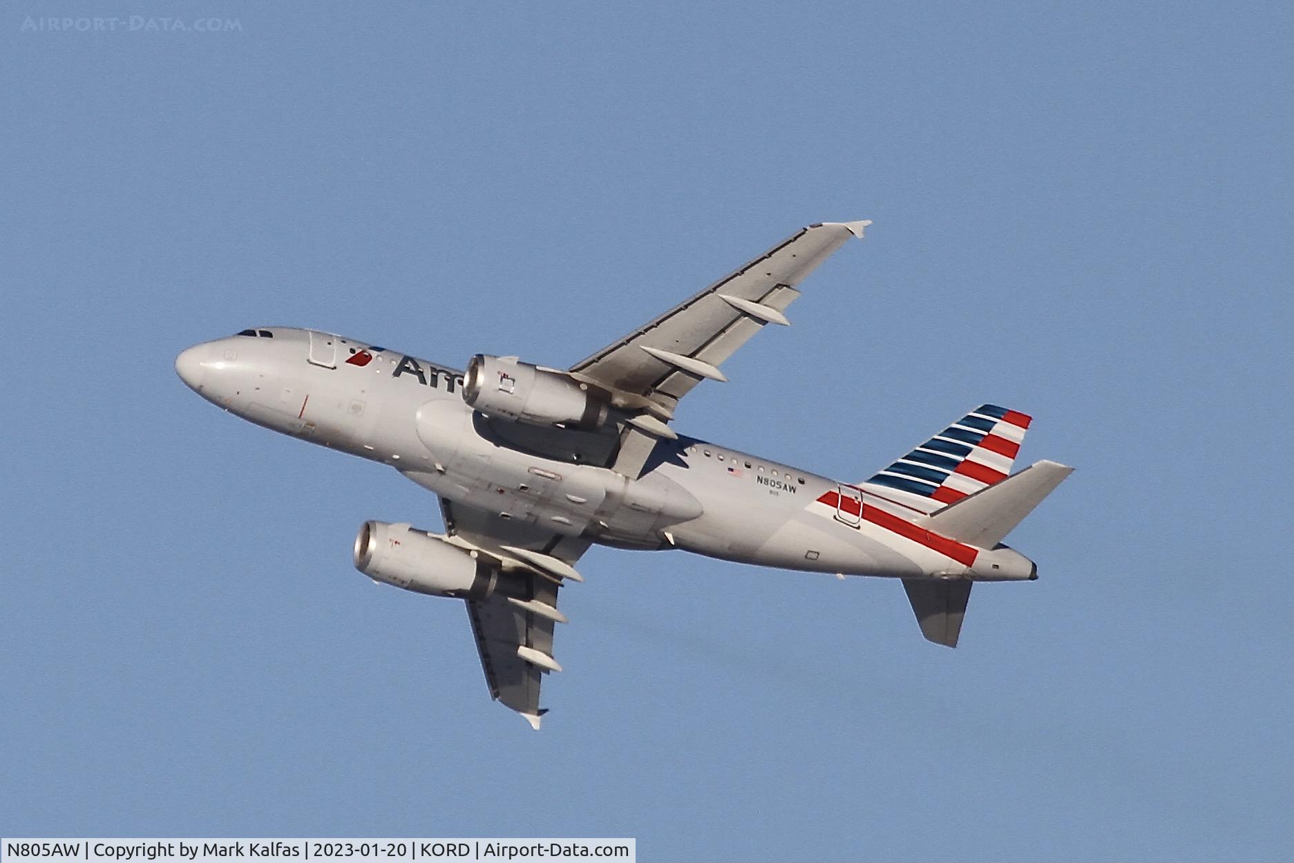 N805AW, 1999 Airbus A319-132 C/N 1049, A319 American Airlines AIRBUS INDUSTRIE A319-112 N805AW AAL311 ORD-BOS