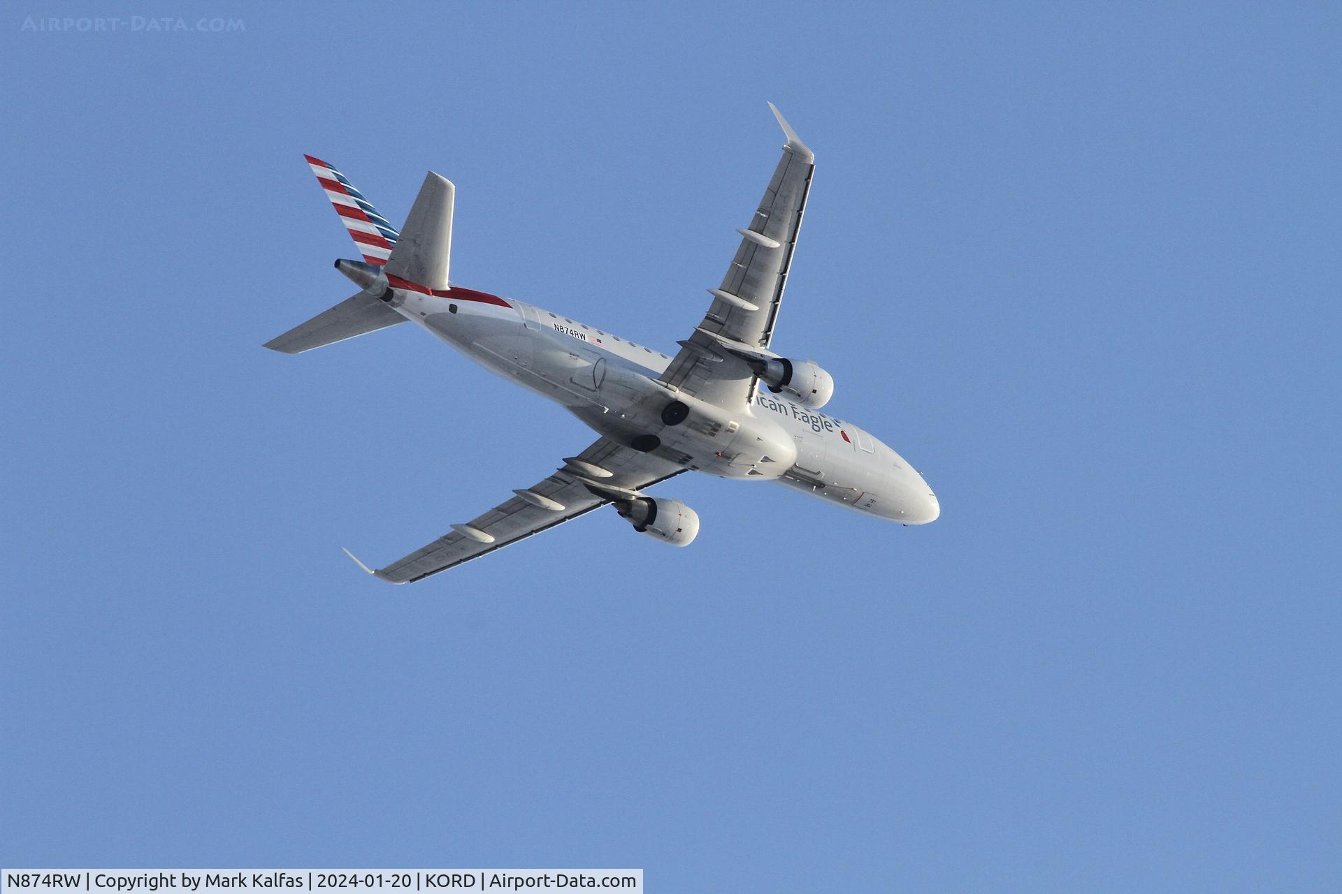 N874RW, 2006 Embraer 170SU (ERJ-170-100SU) C/N 17000148, E170 Envoy/ American Eagle EMBRAER ERJ 170-100 LR N874RW ENY3320  ORD-SPI