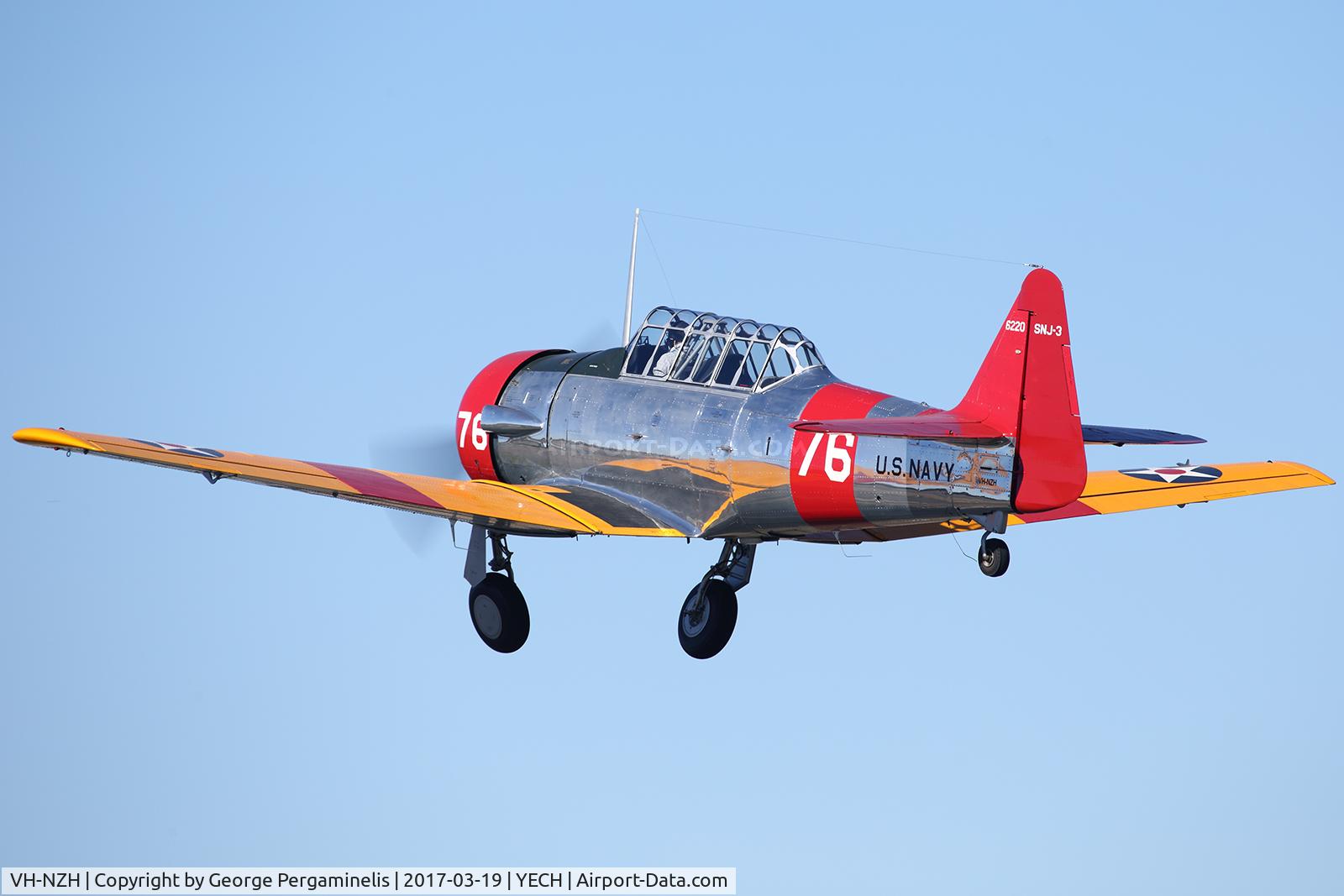 VH-NZH, 1942 North American AT-6C Harvard IIA C/N 88-13908, Antique Aeroplane Assn of Australia National Fly-in.