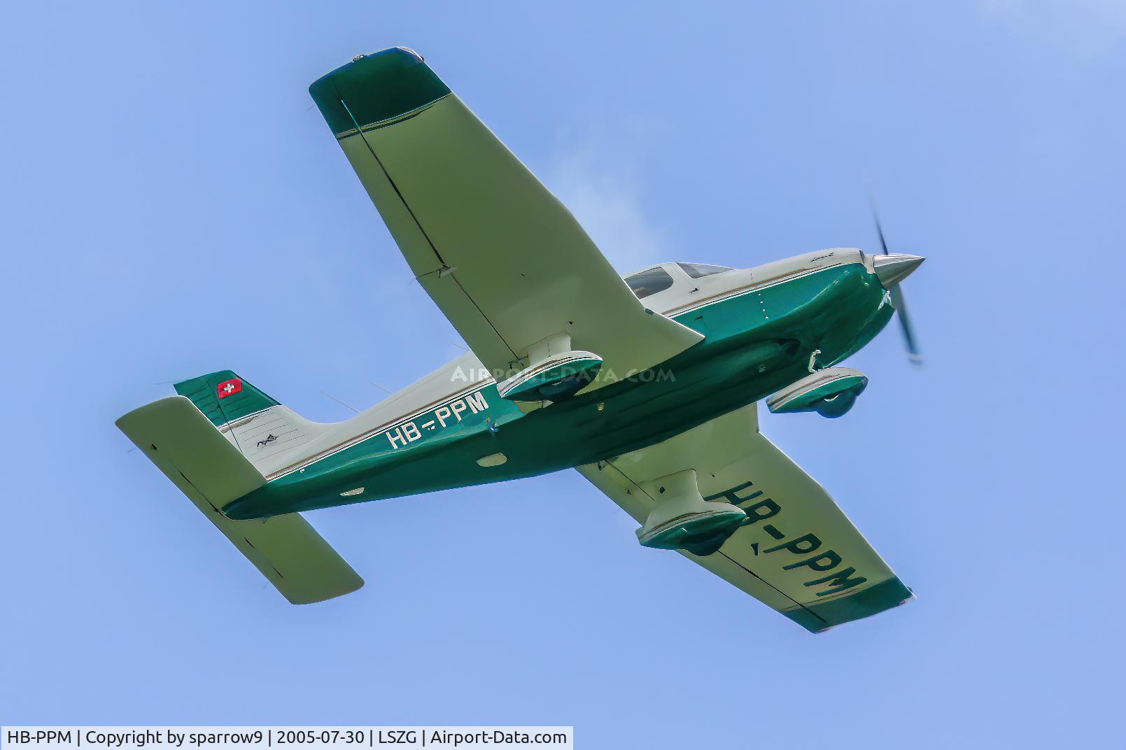 HB-PPM, 1997 Piper PA-28-181 Archer III C/N 2843095, At Grenchen. Old paint-scheme. HB-registered since 1997-07-30