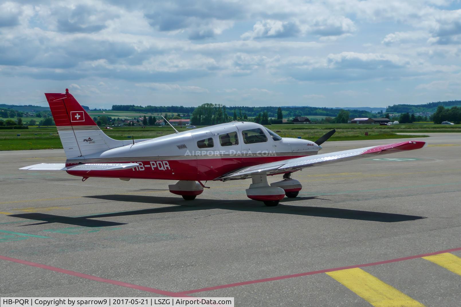 HB-PQR, 2000 Piper PA-28-181 Archer III C/N 2843363, At Grenchen. HB-registered sinc 2004-12-16.