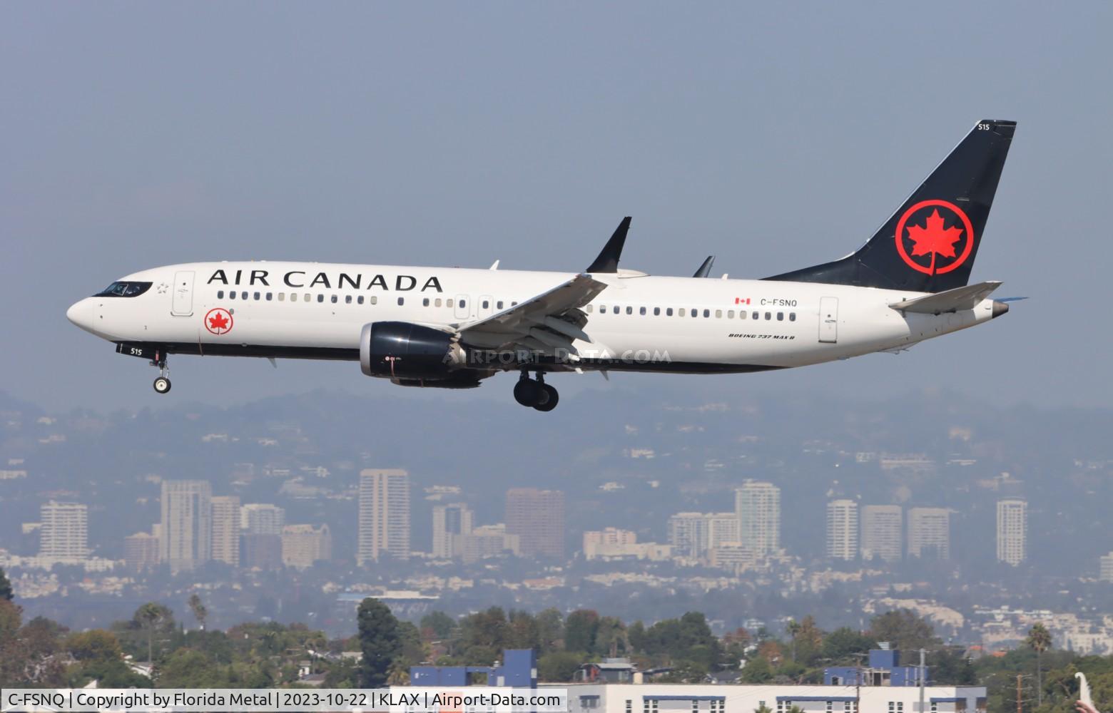 C-FSNQ, 2018 Boeing 737-8 MAX C/N 61222, ACA 737-8 zx YVR-LAX