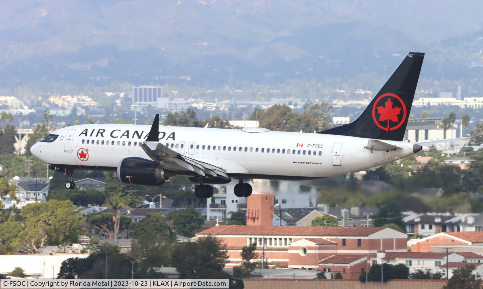 C-FSOC, 2018 Boeing 737-8 C/N 61224, ACA 737-8 zx CYYZ-LAX