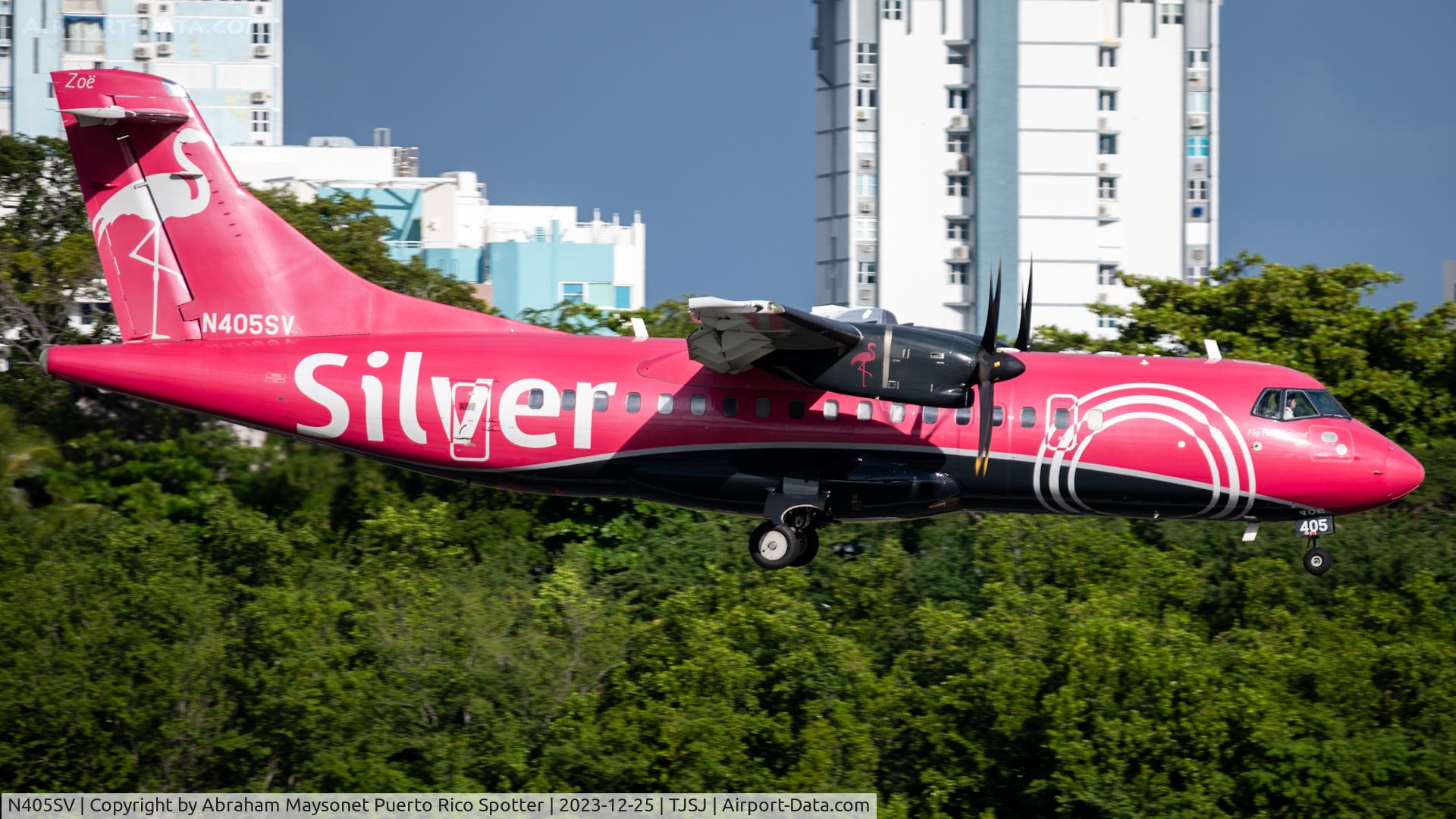 N405SV, 2018 ATR 42-600 C/N 1403, Landing on runway 8 TJSJ