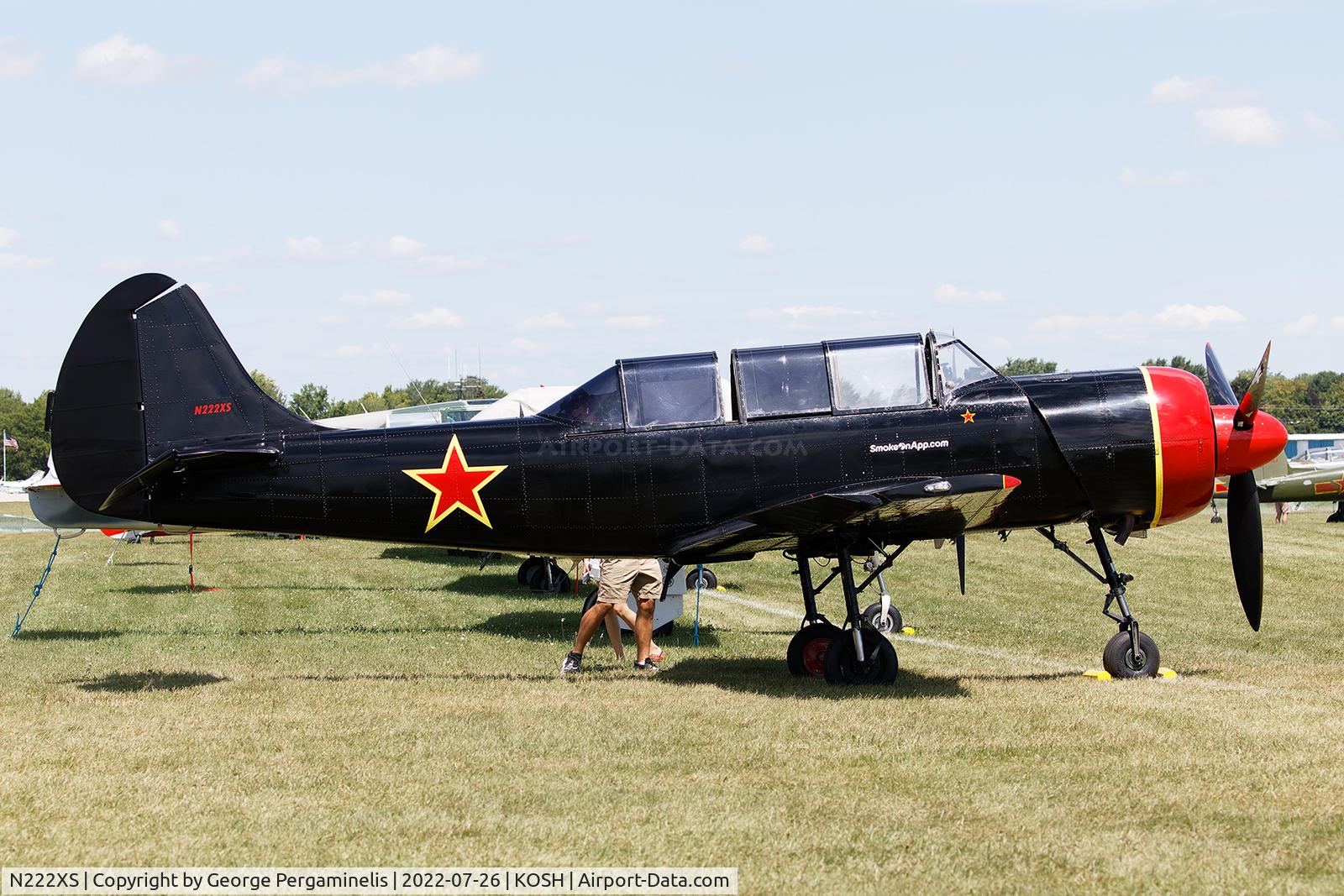 N222XS, 1993 Yakovlev Yak-52 C/N 9311701, Oshkosh 2022.