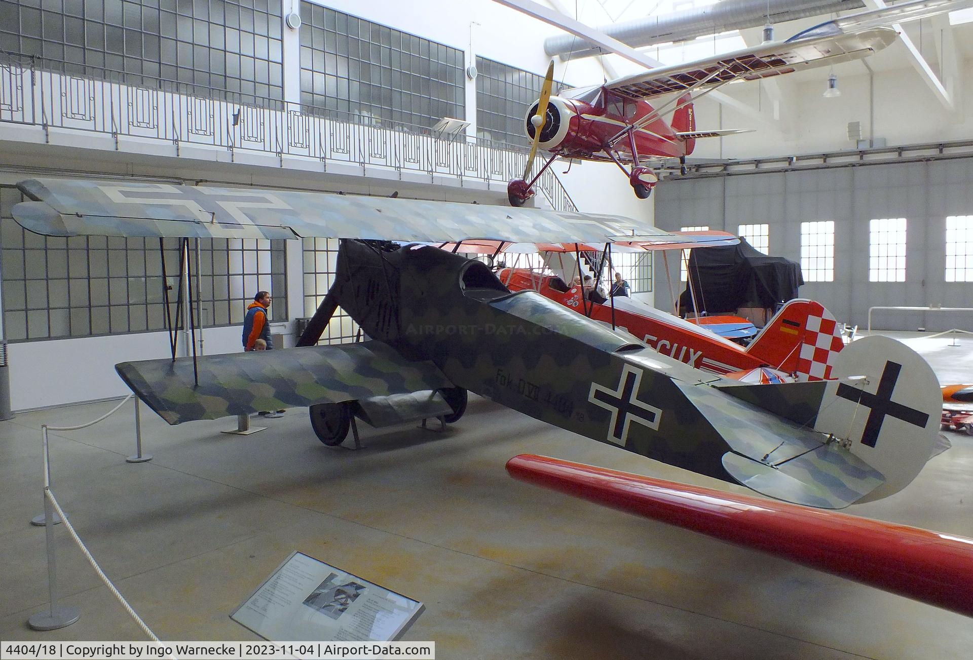 4404/18, Fokker D-VII C/N Not found 4404/18, Fokker D VII at the Flugwerft Schleißheim of Deutsches Museum, Oberschleißheim