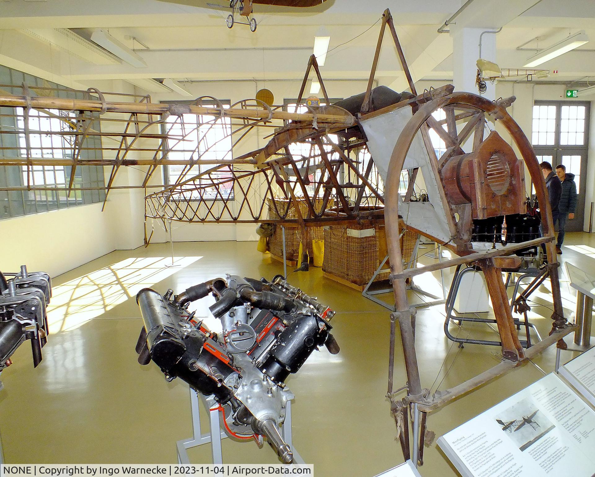 NONE, 1910 Karl Vollmoeller 1910 C/N 01, Karl Vollmoeller 1910 monoplane (fuselage/starboard wing skeleton only, minus tail/engine/wheels) at the Flugwerft Schleißheim of Deutsches Museum, Oberschleißheim