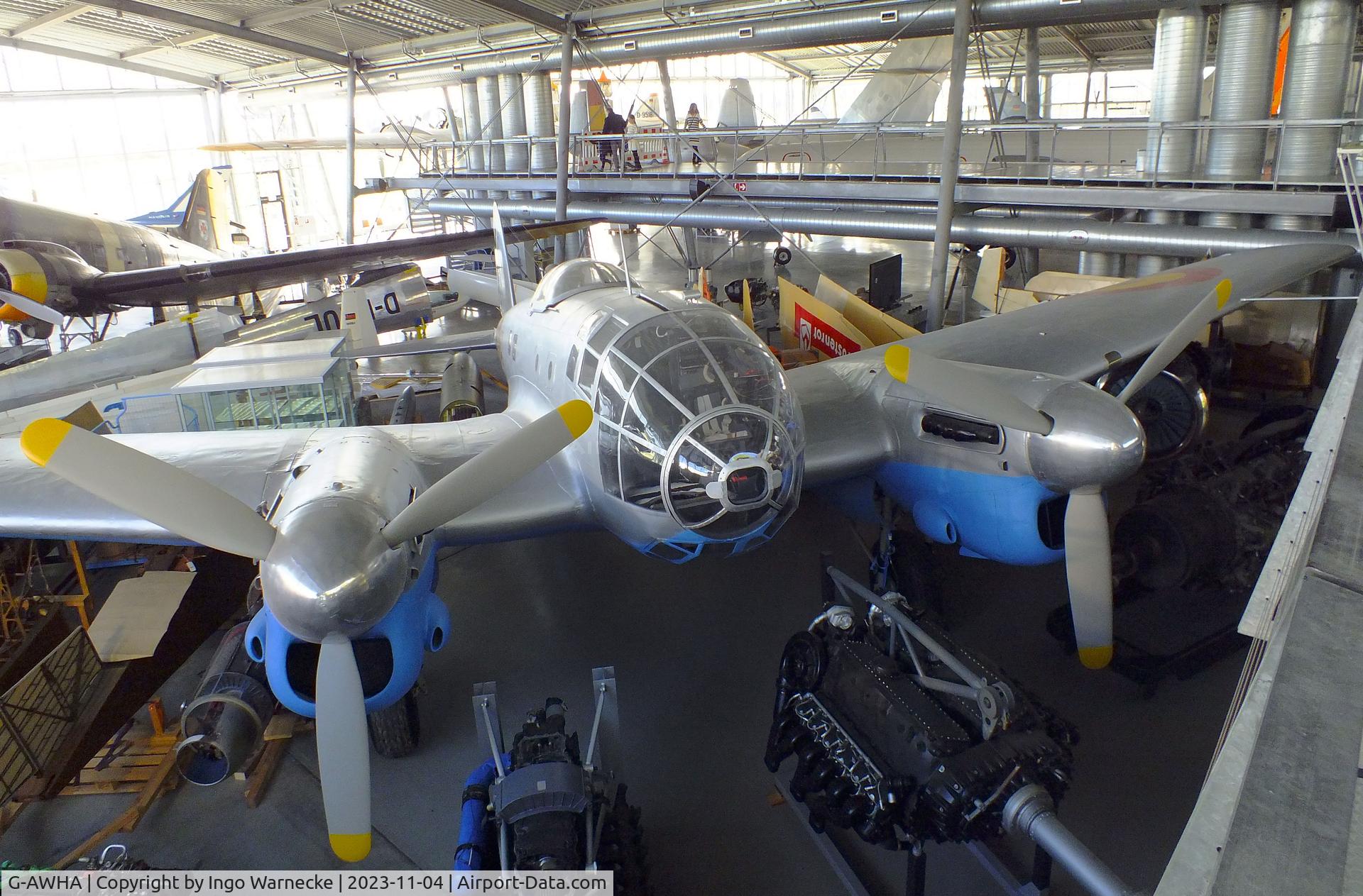 G-AWHA, 1948 CASA 2-111D C/N 025A, CASA 2.111D (Heinkel He 111 with R-R Merlin engines) at the Flugwerft Schleißheim of Deutsches Museum, Oberschleißheim