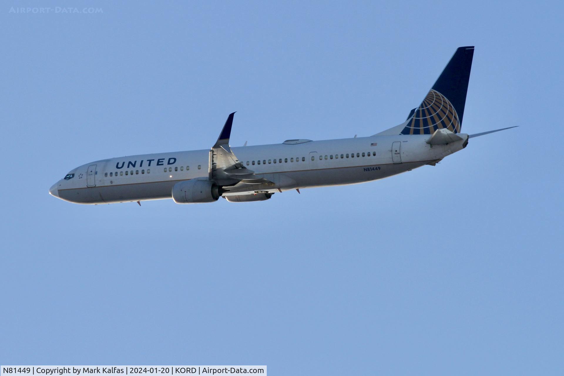 N81449, 2009 Boeing 737-924/ER C/N 31651, B739 United Airlines  BOEING 737-924ER N81449 UAL695 ORD-SJU
