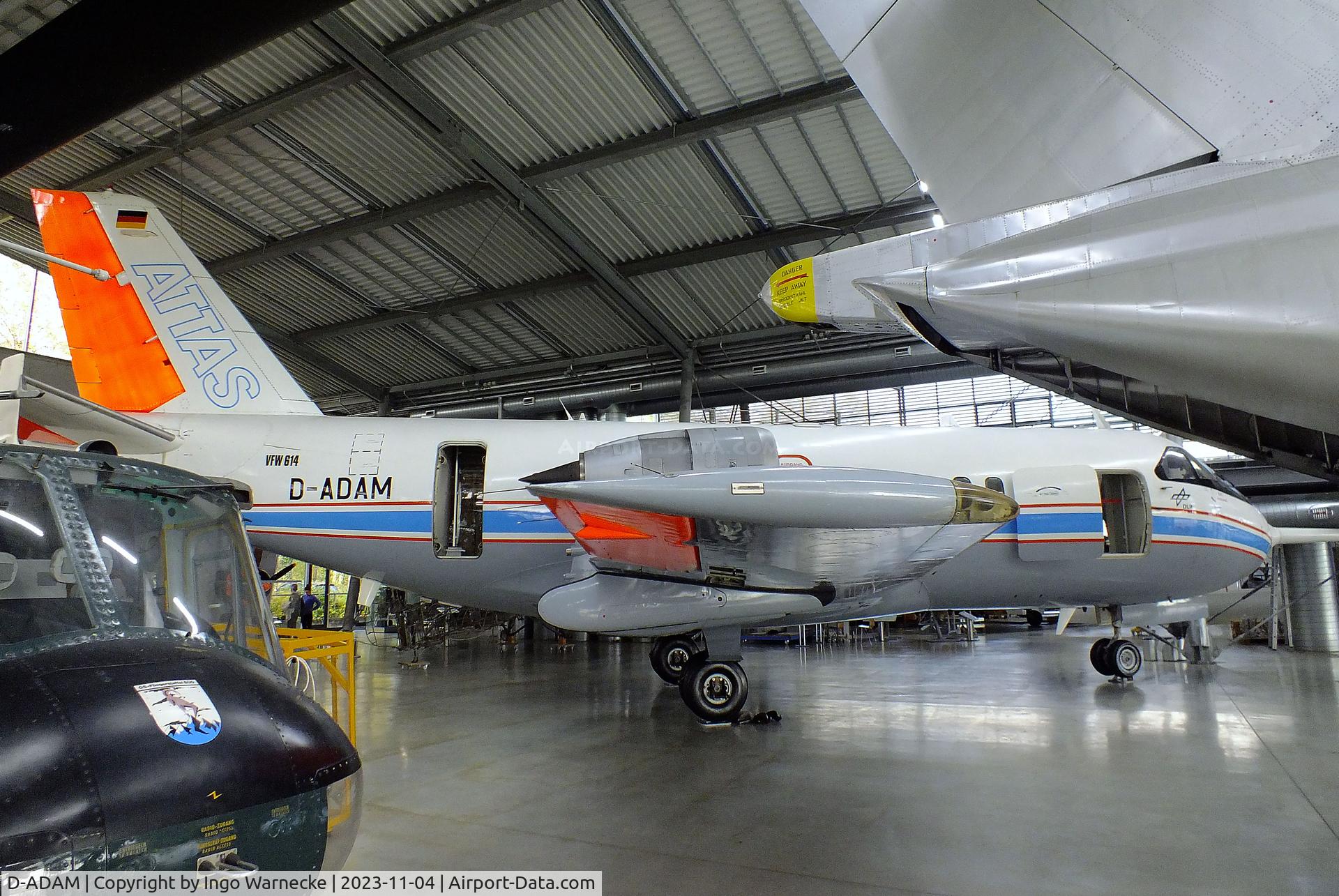 D-ADAM, 1978 VFW-Fokker VFW-614 C/N G17, VFW 614 ATTAS (Advanced Technologies Testing Aircraft System) at the Flugwerft Schleißheim of Deutsches Museum, Oberschleißheim