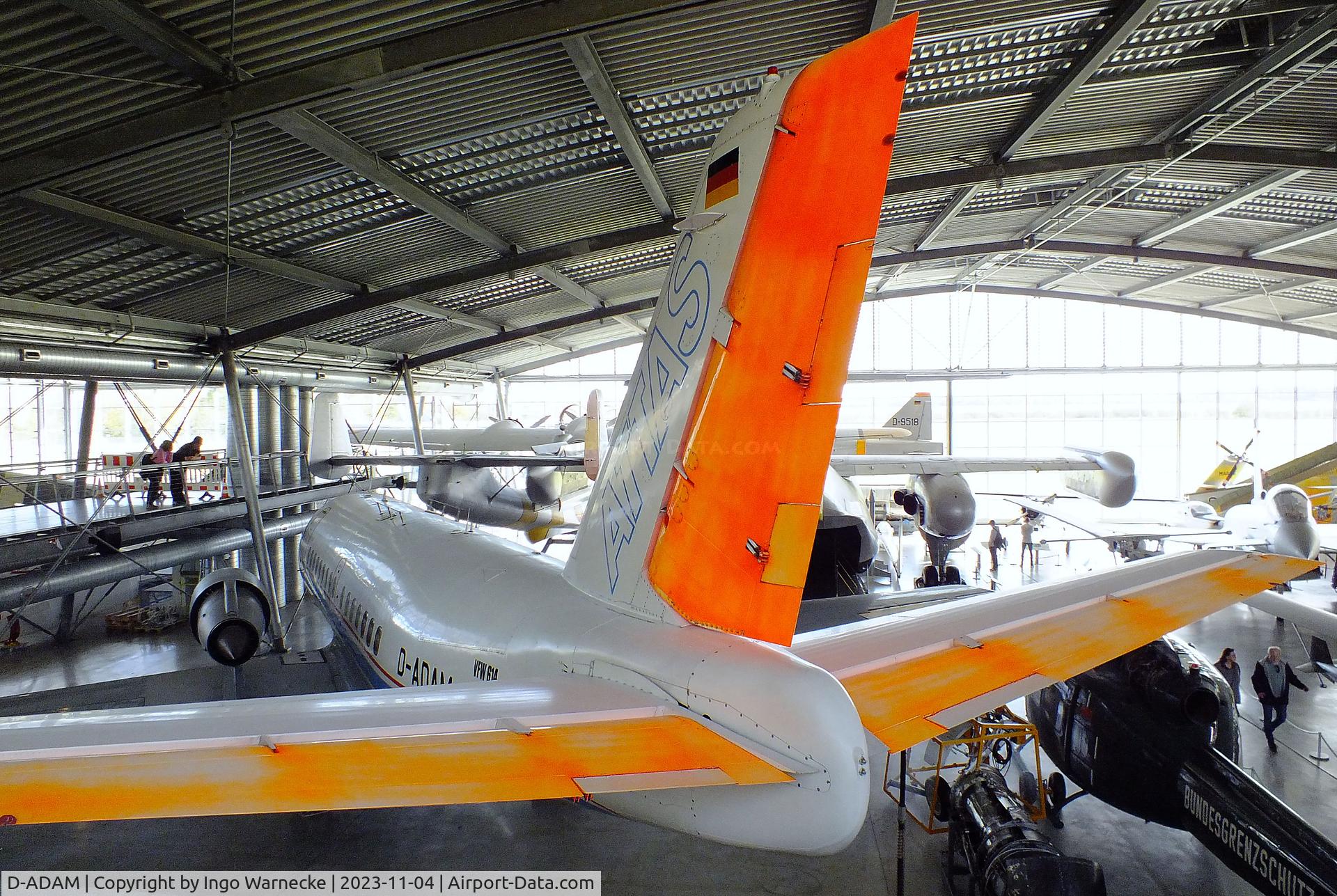 D-ADAM, 1978 VFW-Fokker VFW-614 C/N G17, VFW 614 ATTAS (Advanced Technologies Testing Aircraft System) at the Flugwerft Schleißheim of Deutsches Museum, Oberschleißheim