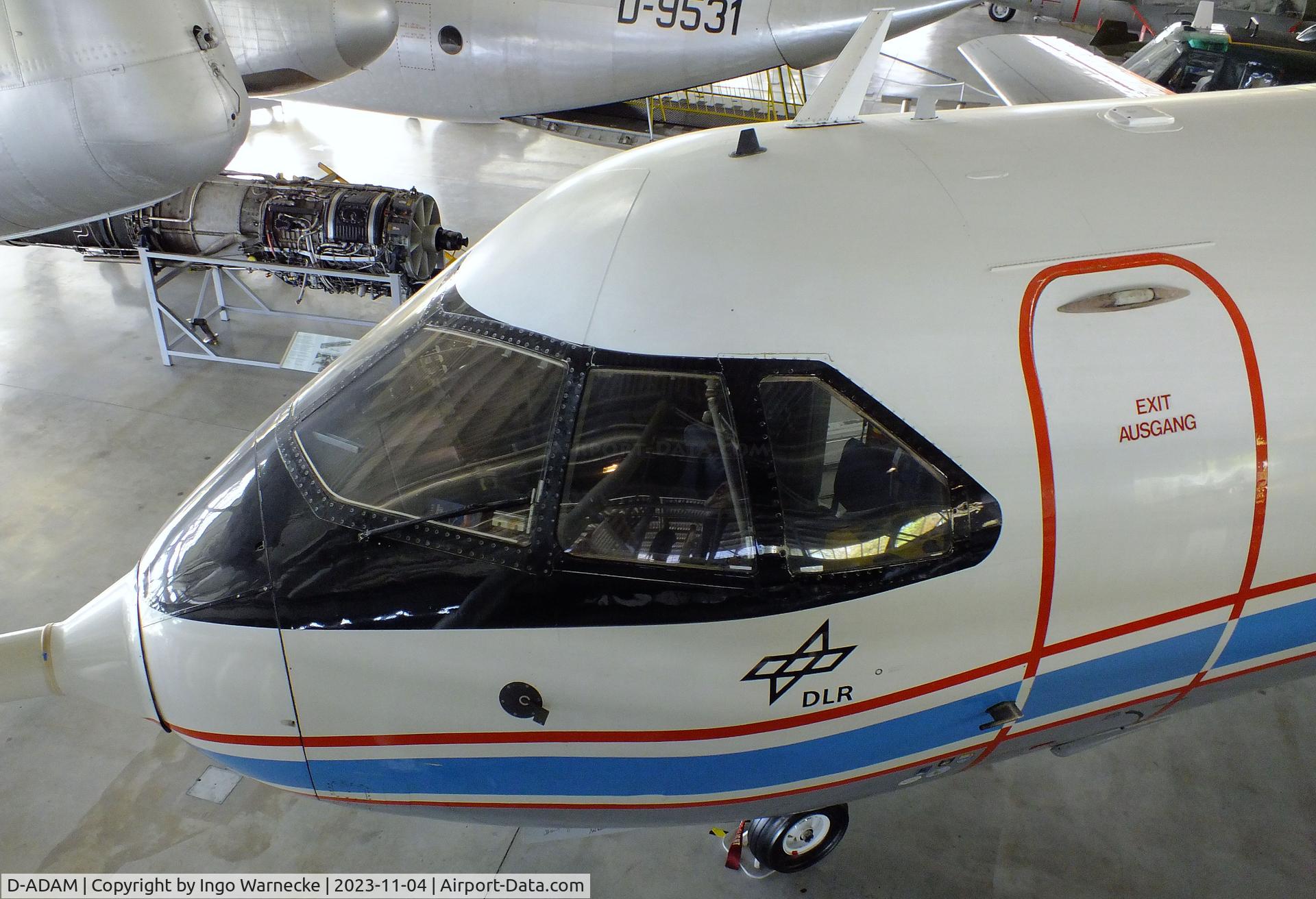 D-ADAM, 1978 VFW-Fokker VFW-614 C/N G17, VFW 614 ATTAS (Advanced Technologies Testing Aircraft System) at the Flugwerft Schleißheim of Deutsches Museum, Oberschleißheim