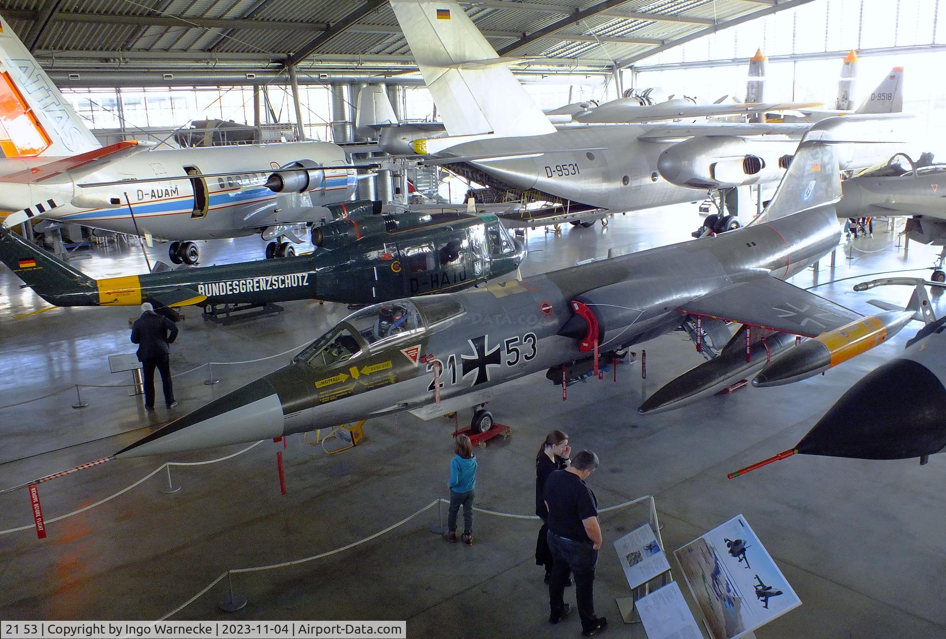 21 53, Lockheed F-104G Starfighter C/N 683-7022, Lockheed F-104G Starfighter at the Flugwerft Schleißheim of Deutsches Museum, Oberschleißheim