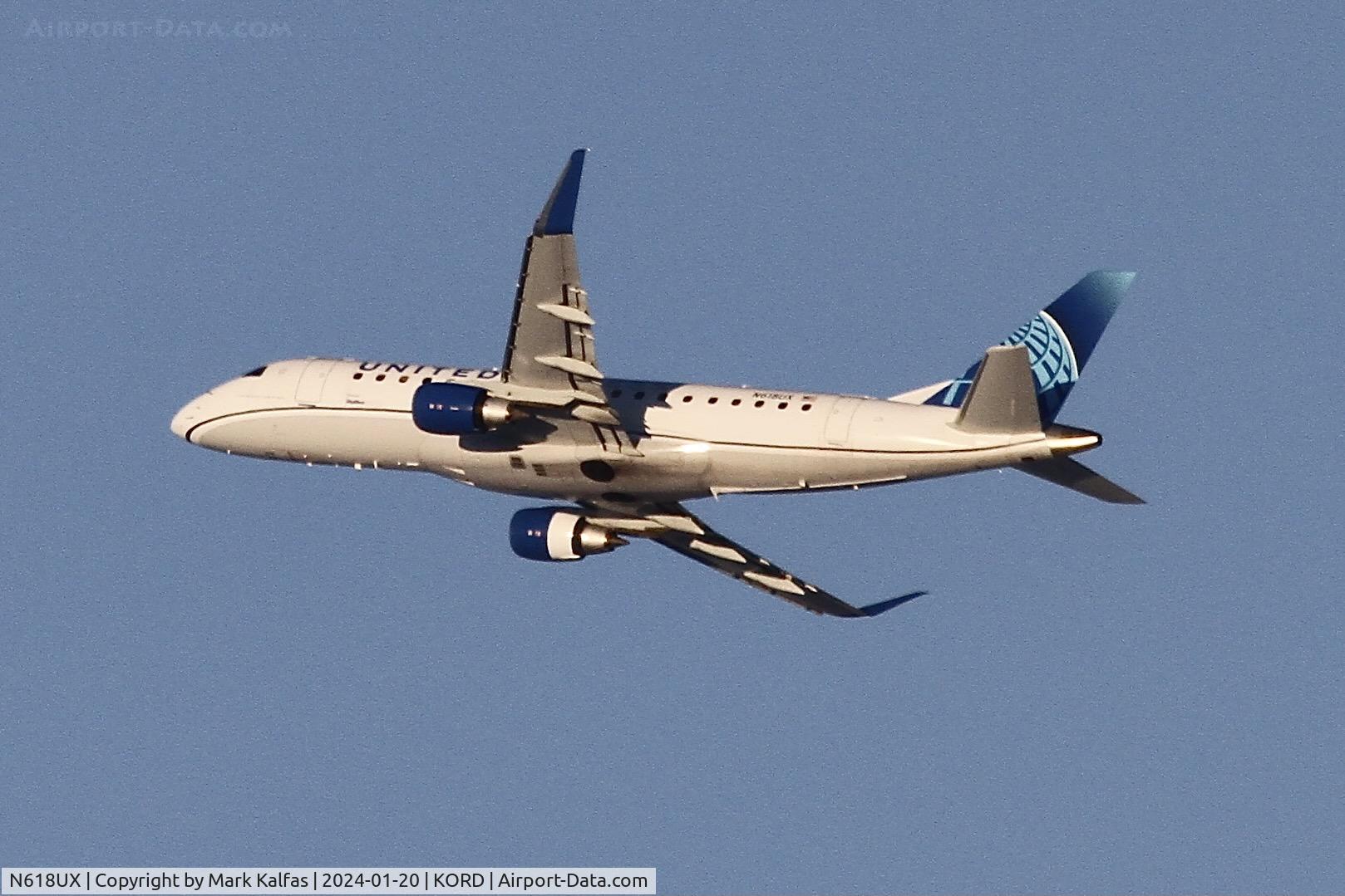 N618UX, 2019 Embraer 175LR (ERJ-170-200LR) C/N 17000820, E75L SkyWest/United Express EMBRAER 175LW N618UX SKW5532 ORD-GRB