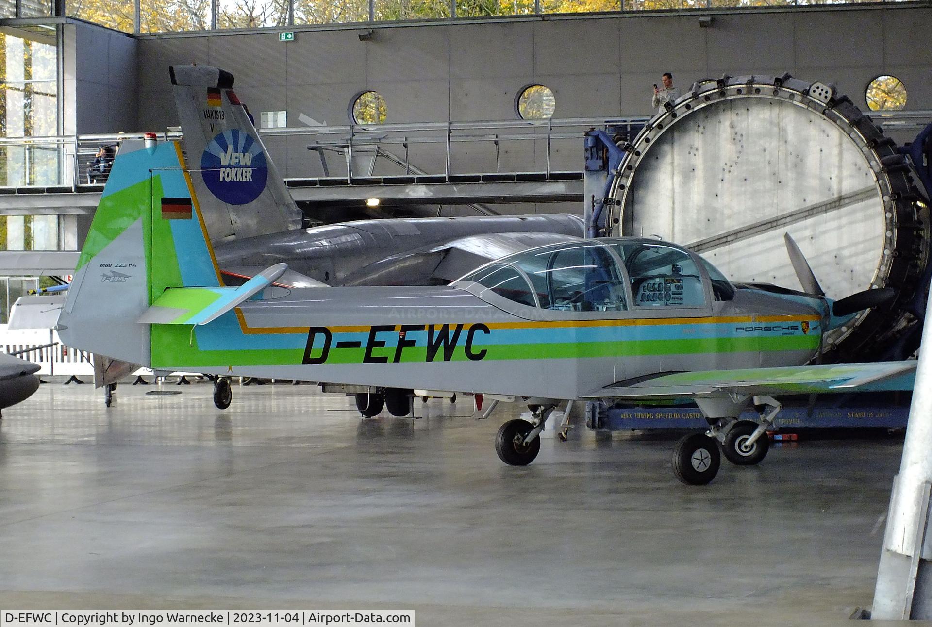 D-EFWC, MBB 223M-4 Flamingo C/N 151, MBB 223M-4 Flamingo PFM (with Porsche engine) at the Flugwerft Schleißheim of Deutsches Museum, Oberschleißheim