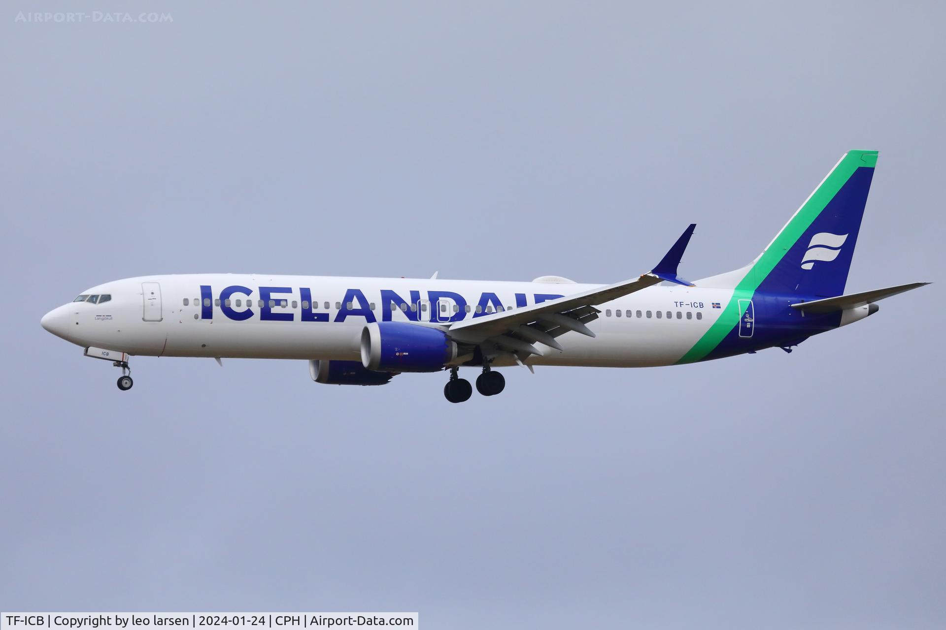 TF-ICB, 2019 Boeing 737-9 MAX C/N 44568, Copenhagen 24.1.2024