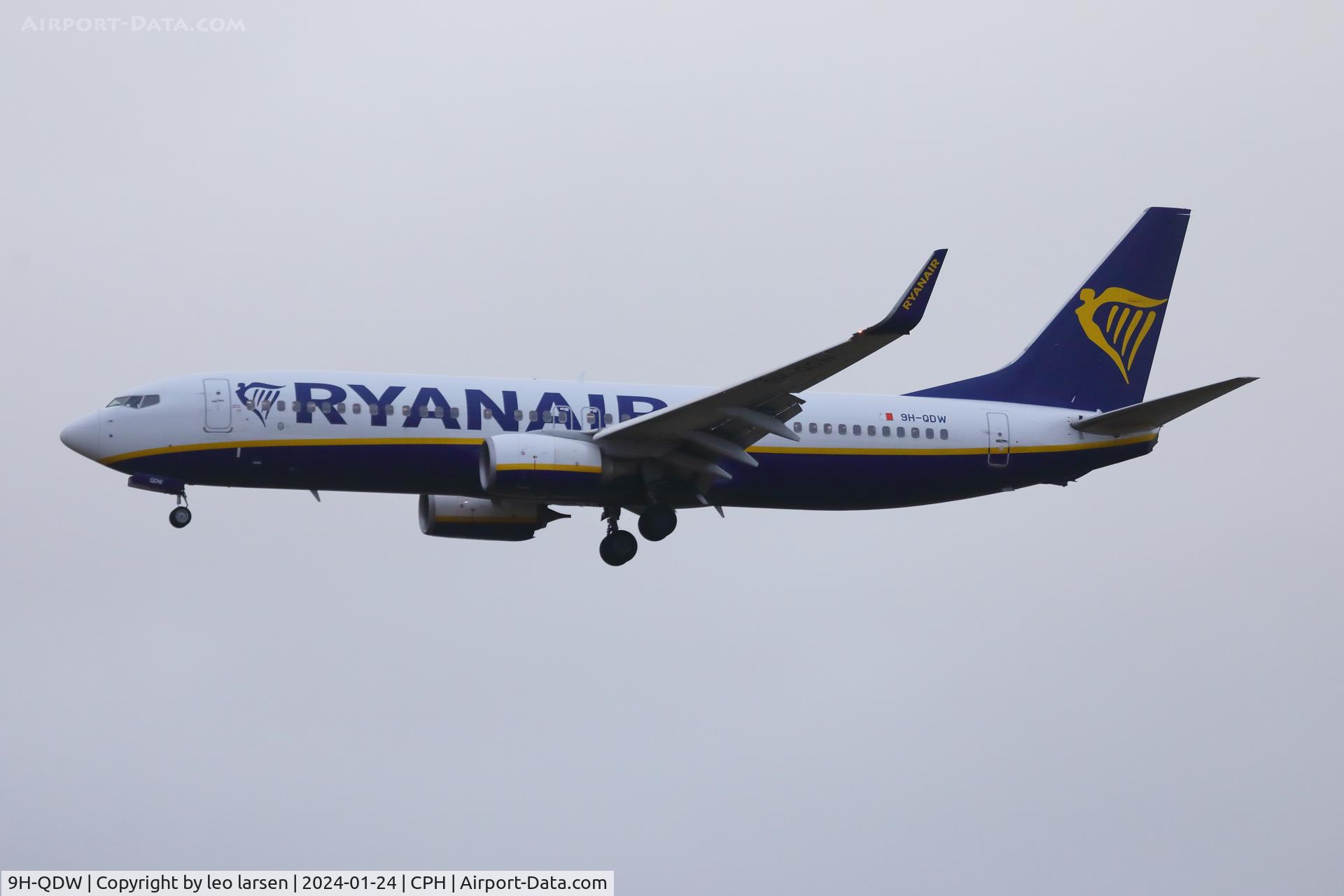 9H-QDW, 2017 Boeing 737-8AS C/N 44772, Copenhagen 24.1.2024