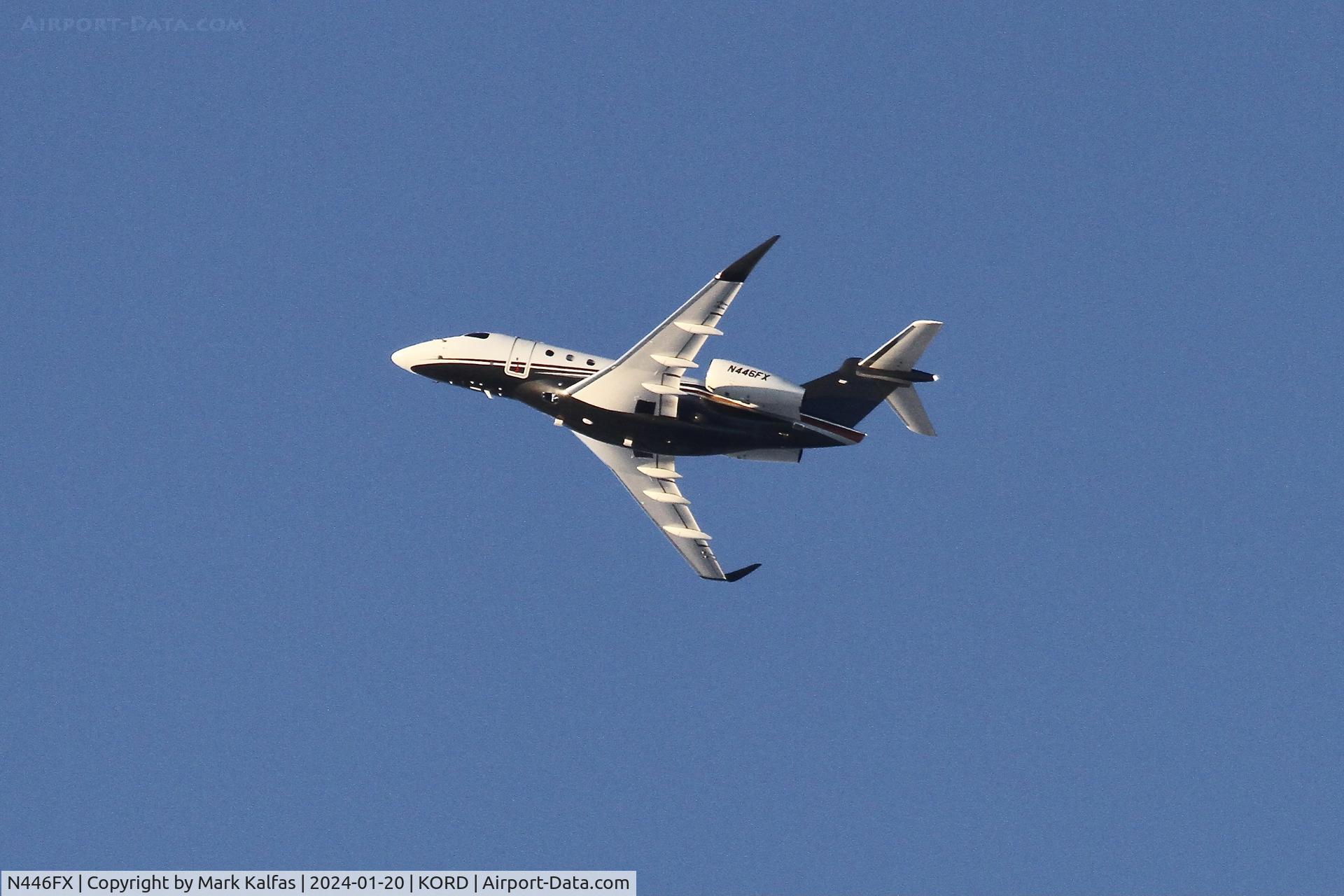 N446FX, 2022 EMBRAER S A EMB-545 Praetor 500 C/N 55010096, E545  FLEXJET Embraer Legacy 450 N446FX LXJ446 ORD-SDL.