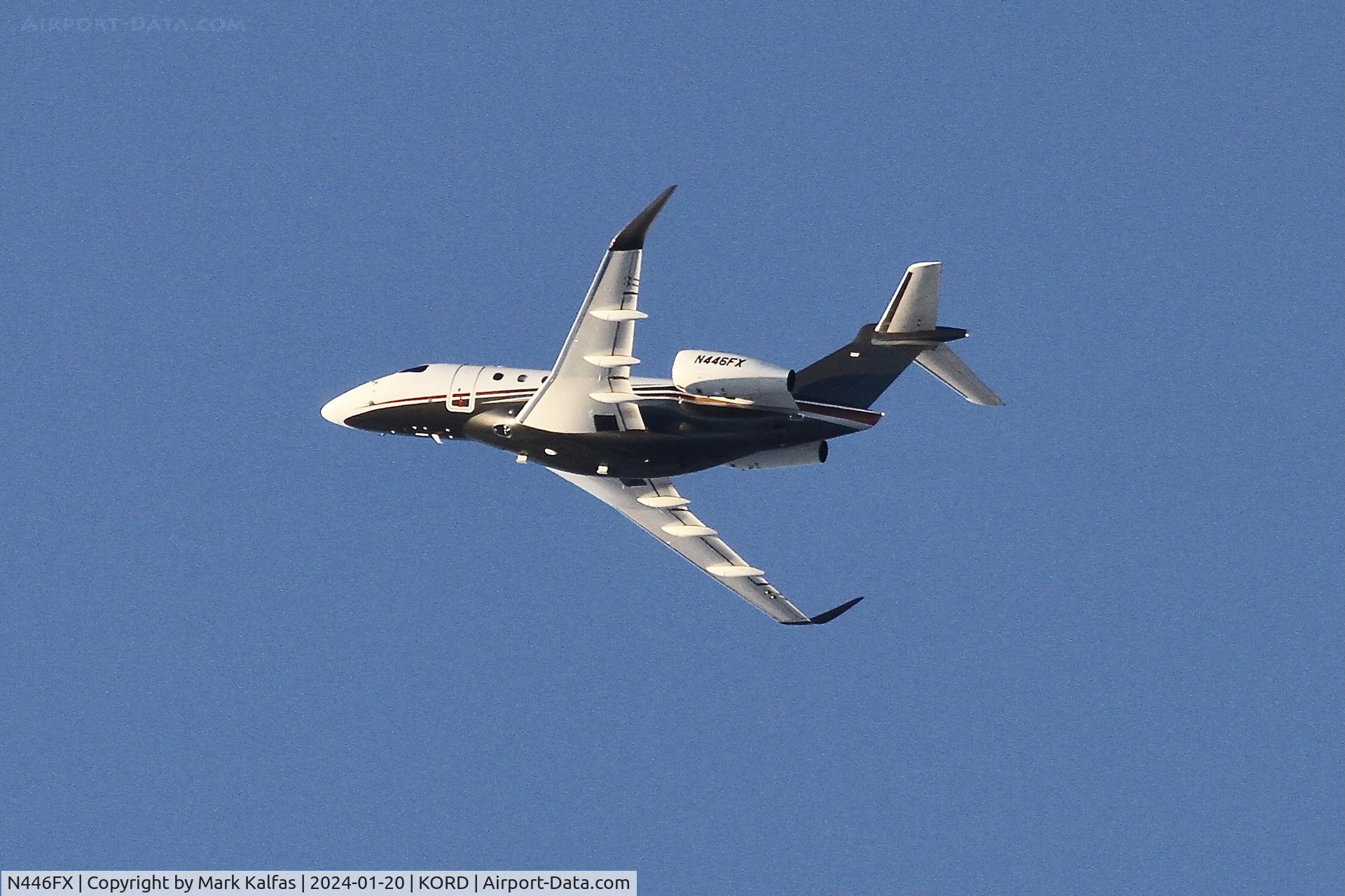 N446FX, 2022 EMBRAER S A EMB-545 Praetor 500 C/N 55010096, E545  FLEXJET Embraer Legacy 450 N446FX LXJ446 ORD-SDL.