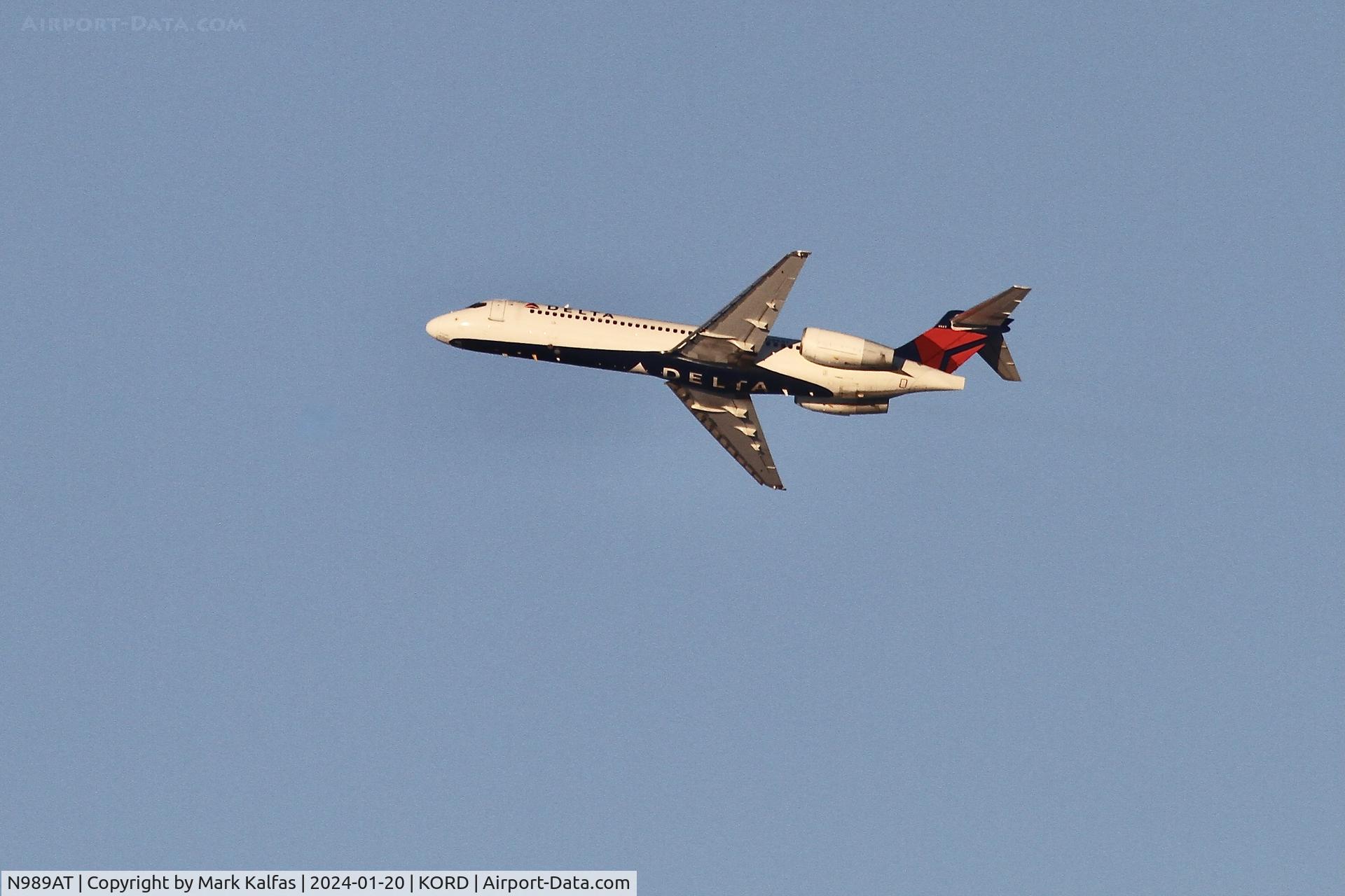 N989AT, 2001 Boeing 717-200 C/N 55152, B712 Delta Airlines BOEING 717-200 N989AT DAL9961 ORD-DTW