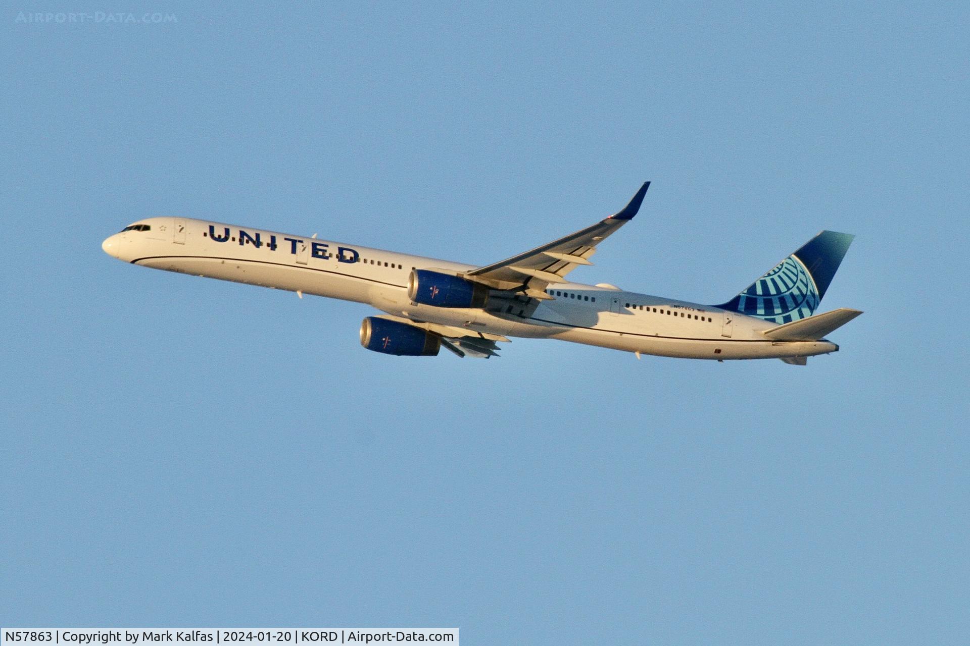 N57863, 2001 Boeing 757-33N C/N 32587, B753 UNITED AIRLINES Boeing 757-33N N57863 UAL2622 ORD-DEN