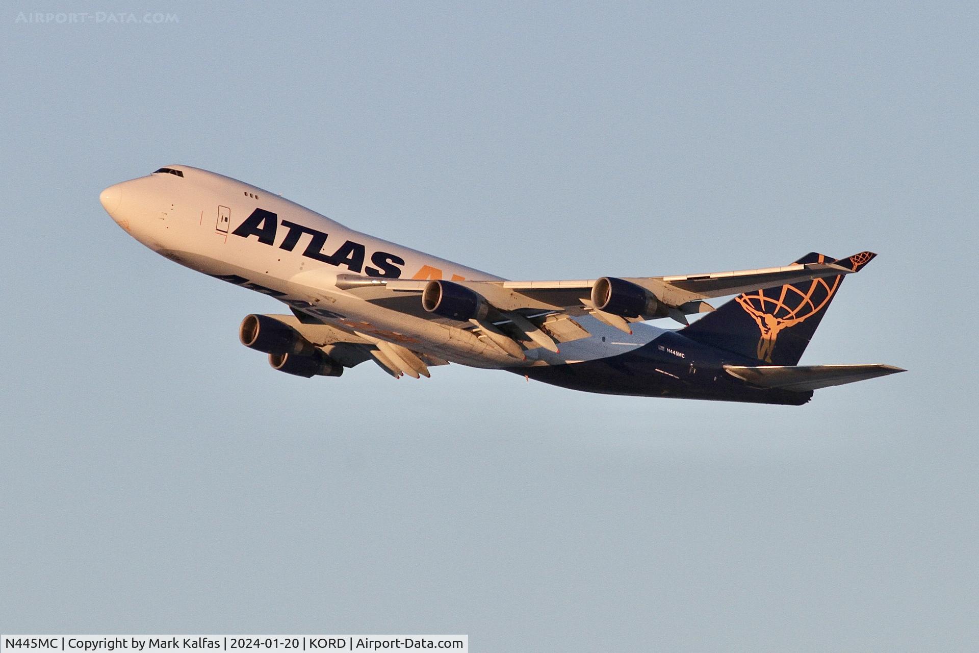 N445MC, 2003 Boeing 747-4B5ERF C/N 33515, B744 ATLAS AIR Boeing 747-4B5ERF N445MC  GTI482 KORD-EDDS