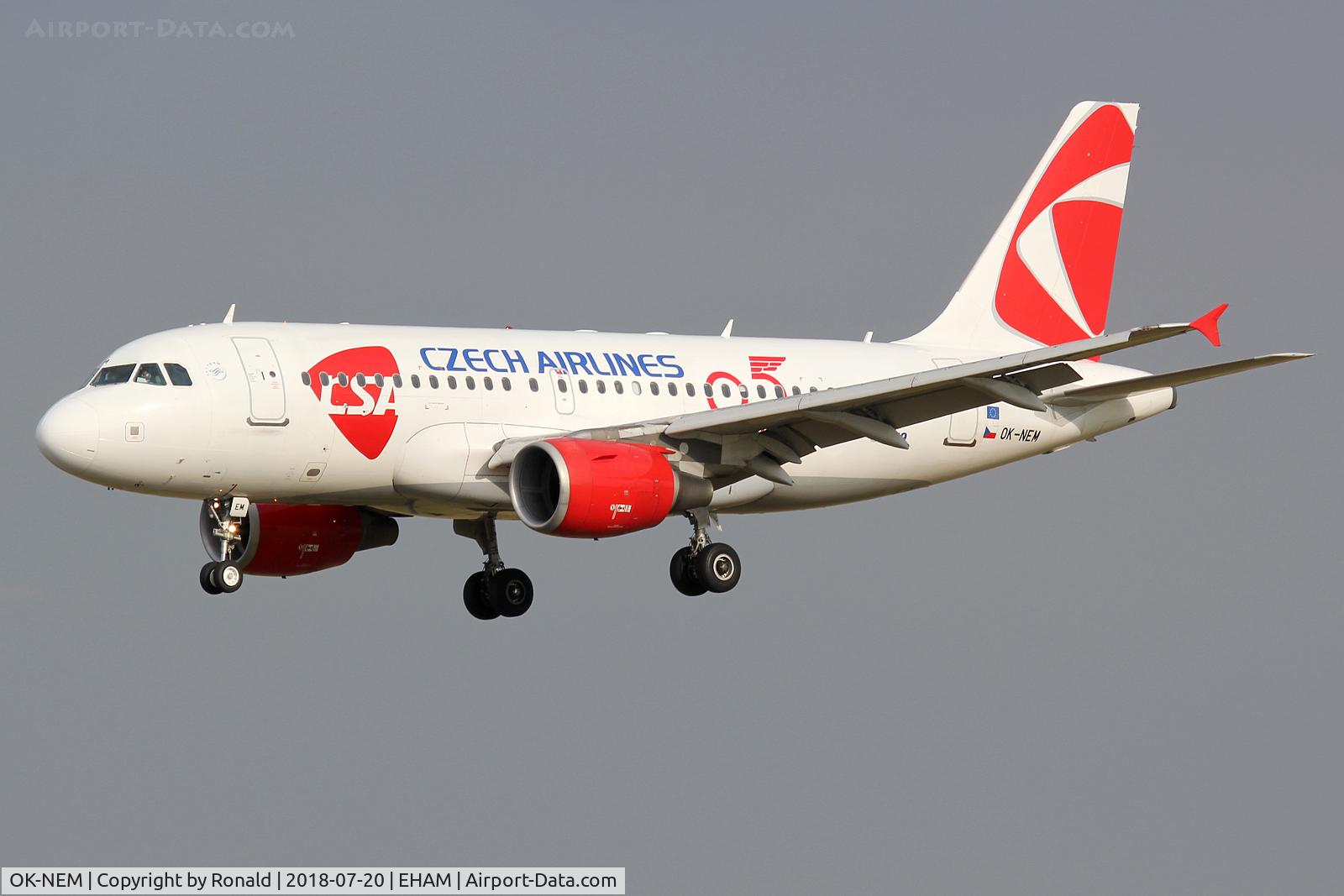 OK-NEM, 2008 Airbus A319-112 C/N 3406, at spl