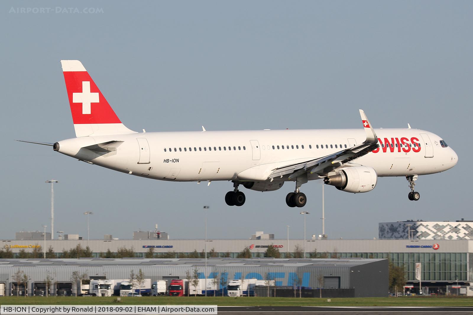 HB-ION, 2013 Airbus A321-212 C/N 5567, at spl