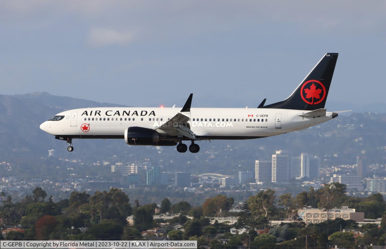 C-GEPB, 2019 Boeing 737-8 MAX C/N 61240, ACA 737-8 zx YVR-LAX