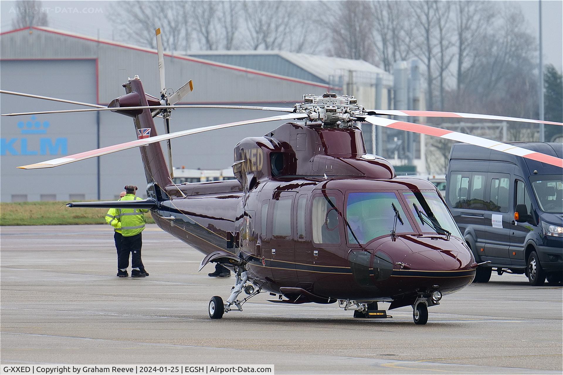 G-XXED, 2007 Sikorsky S-76C C/N 760699, Parked at Norwich.