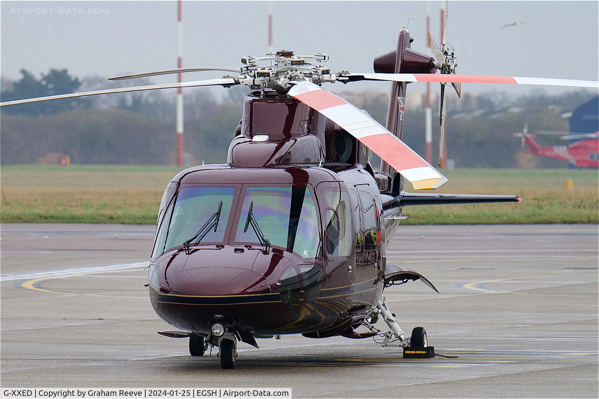 G-XXED, 2007 Sikorsky S-76C C/N 760699, Parked at Norwich.