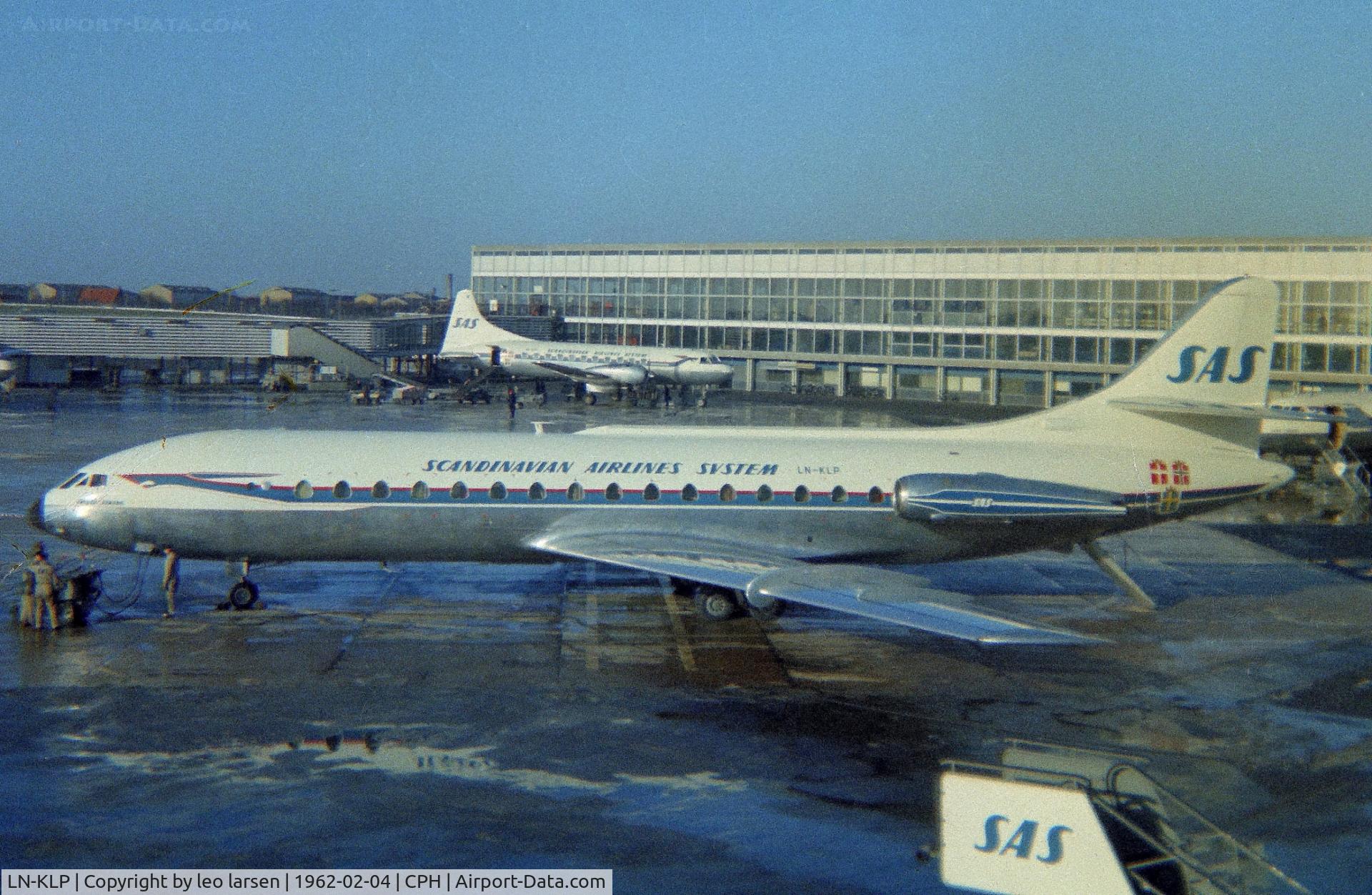 LN-KLP, 1960 Sud Aviation SE-210 Caravelle III C/N 024, Copenhagen 4.2.1962