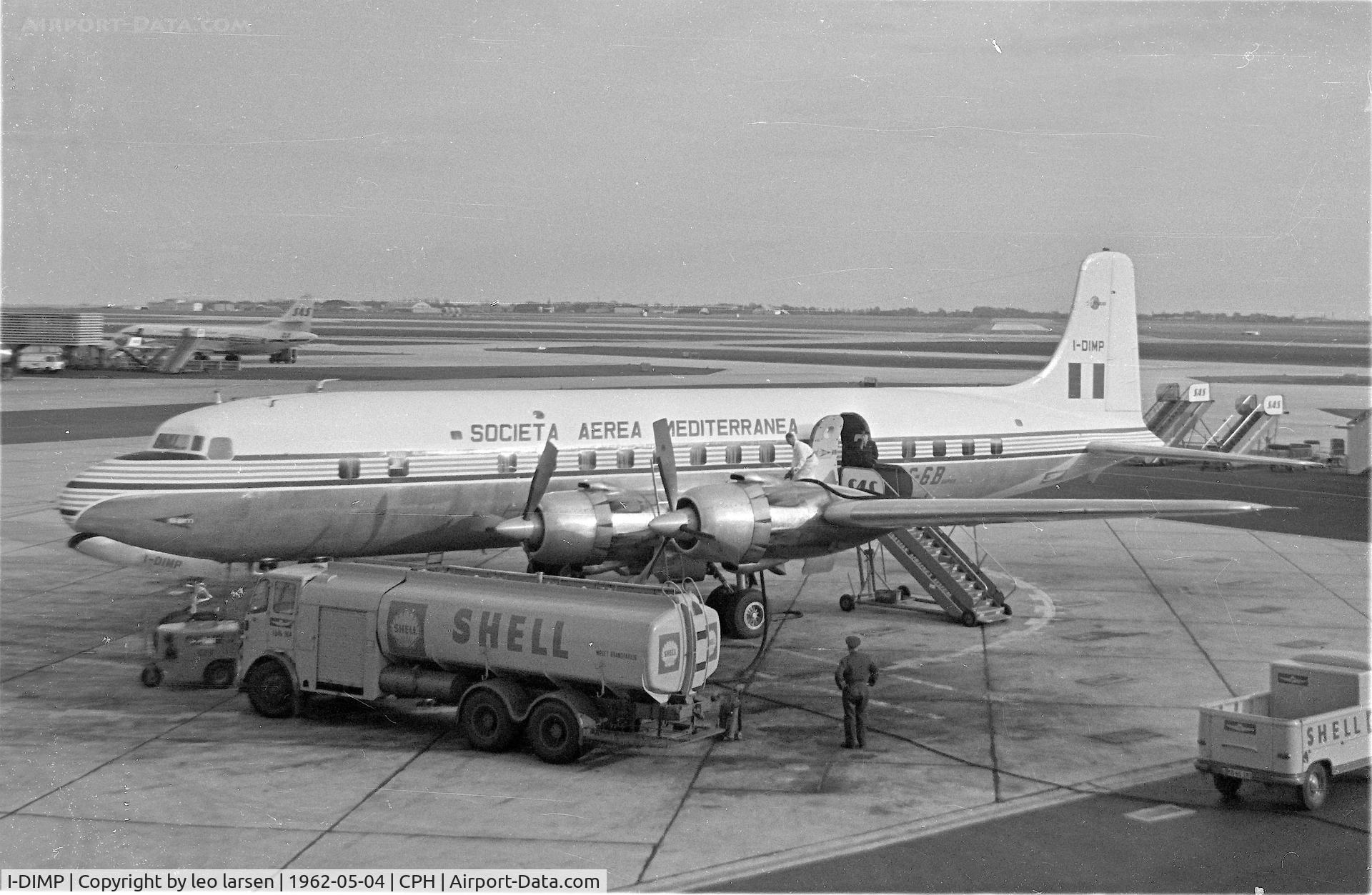 I-DIMP, 1954 Douglas DC-6B C/N 44417, Copenhagen 4.5.1962