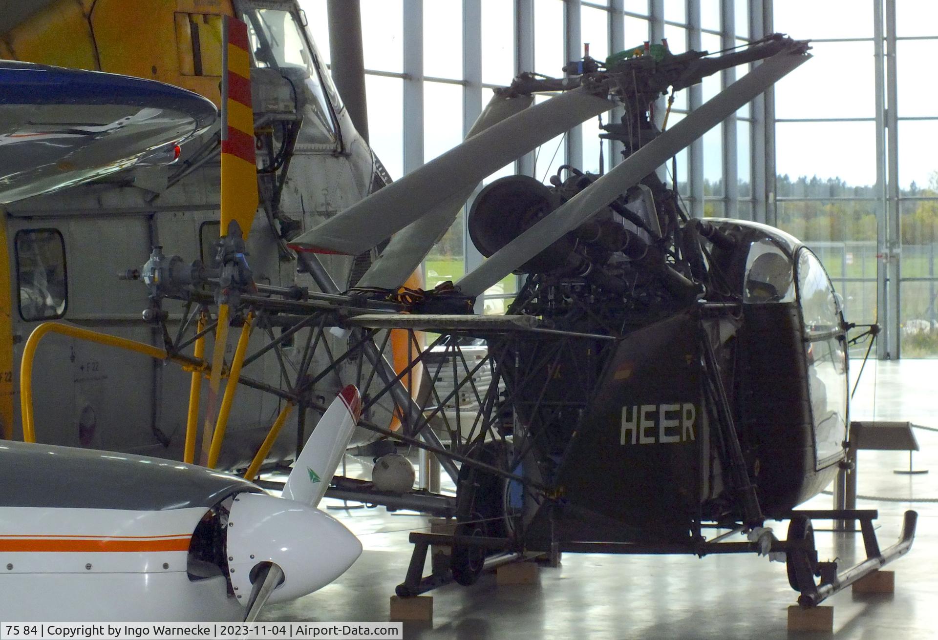 75 84, Sud SE-3130 Alouette II C/N 1497/C242, SNCASE SE.3130 Alouette II at the Flugwerft Schleißheim of Deutsches Museum, Oberschleißheim