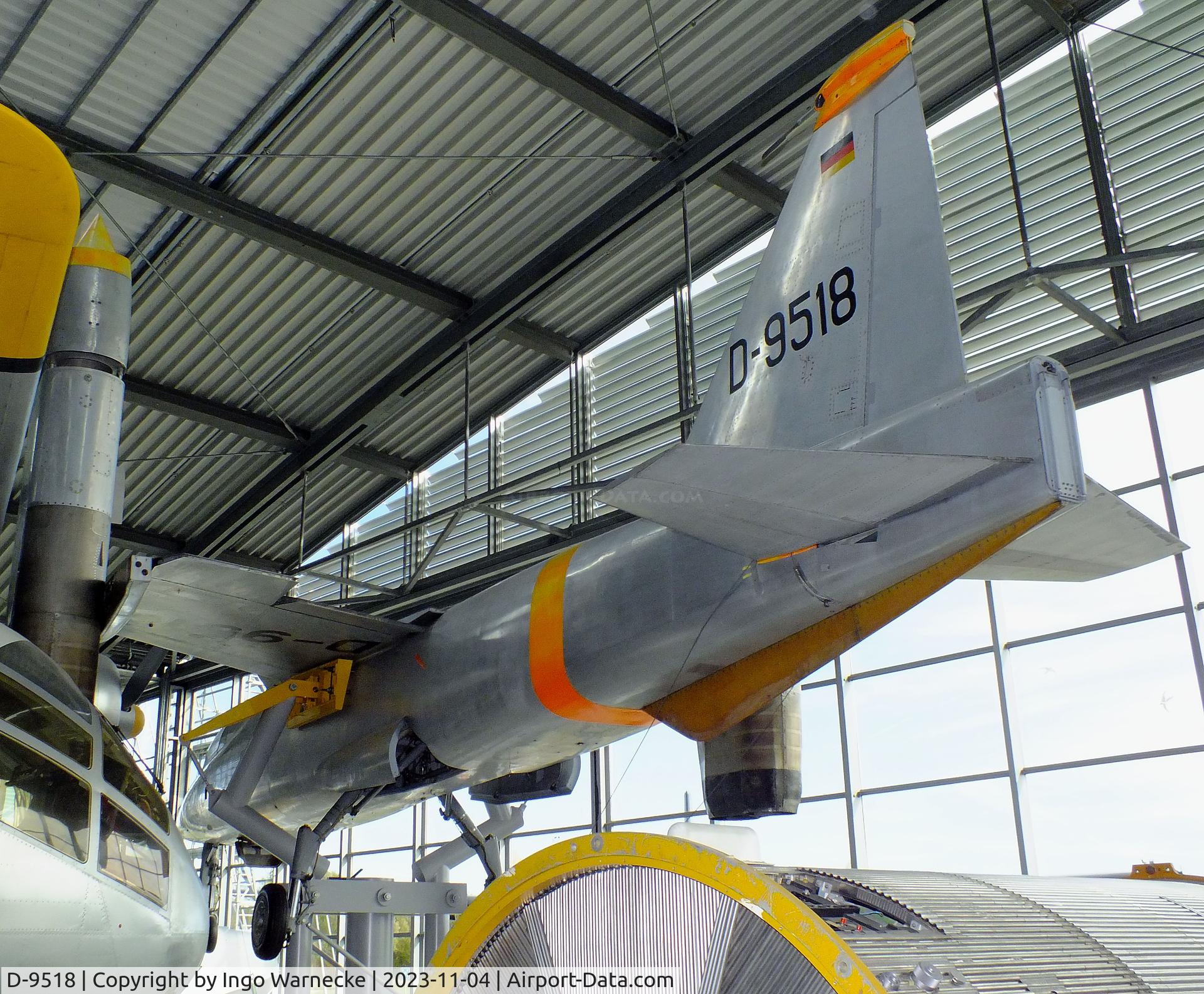 D-9518, 1965 EWR VJ101C C/N X2, EWR (Entwicklungsring Süd) VJ-101C at the Flugwerft Schleißheim of Deutsches Museum, Oberschleißheim