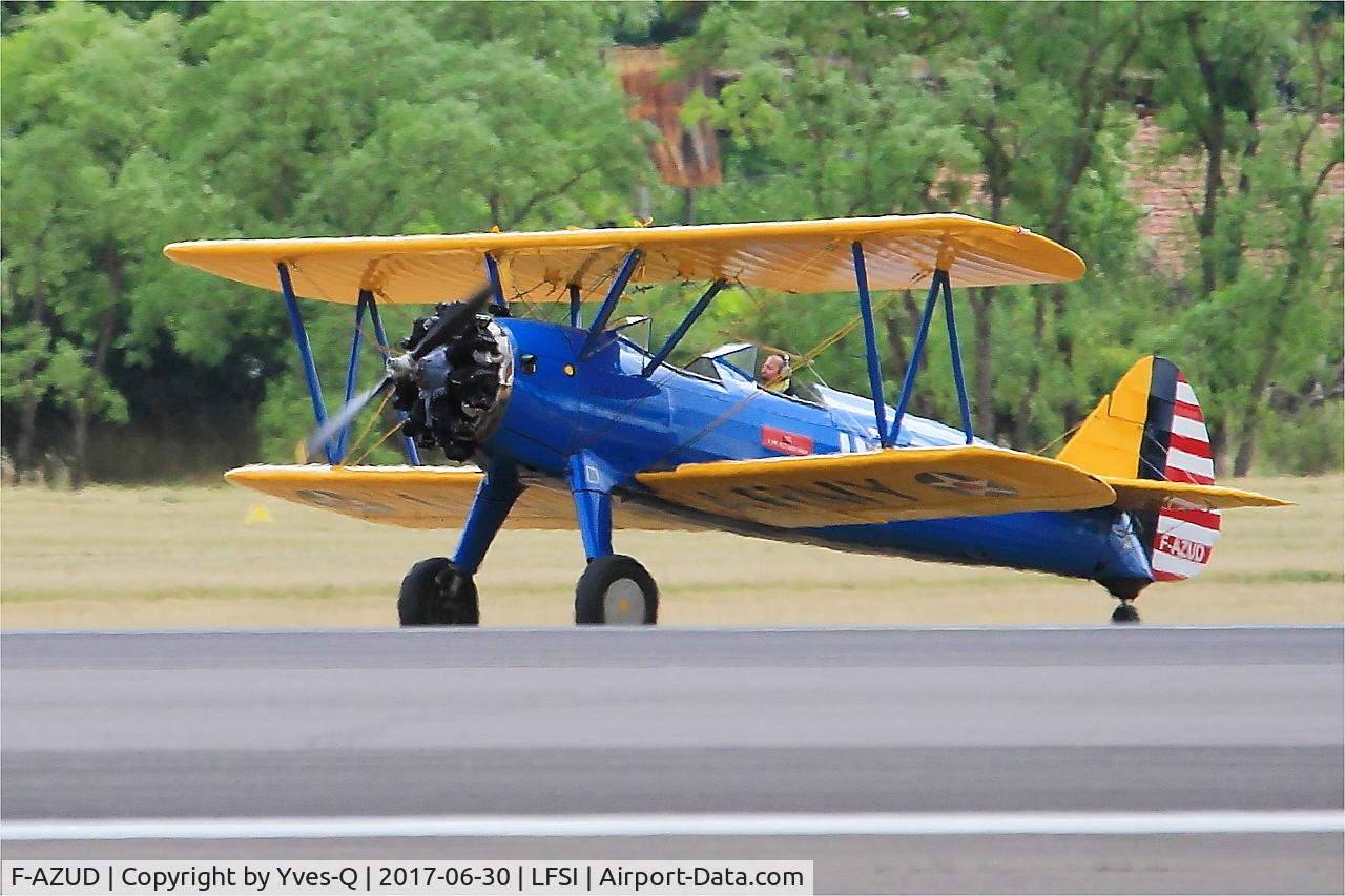 F-AZUD, 1941 Boeing A75N1 (PT-17) C/N 75-1606, Boeing A75N1, Taxiing rwy 29, St Dizier-Robinson Air Base 113 (LFSI)