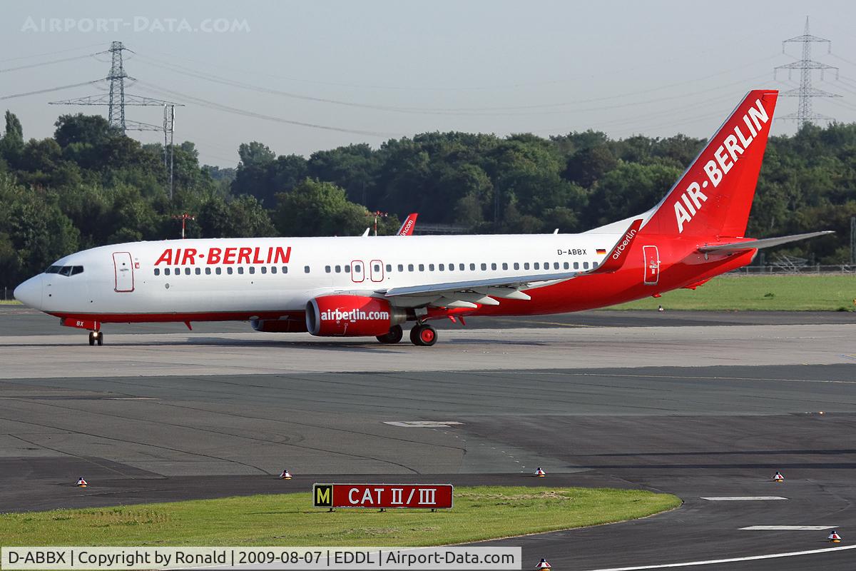 D-ABBX, 2007 Boeing 737-86J C/N 34969, at dus