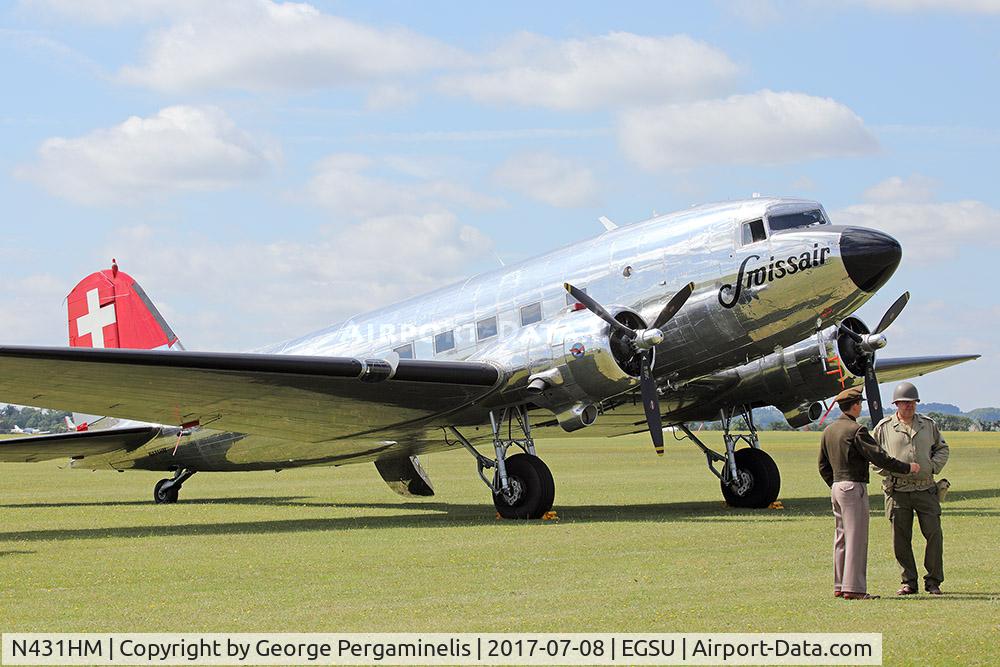 N431HM, 1943 Douglas DC-3C-S1C3G (C-47A) C/N 9995, Flying Legends 2017.