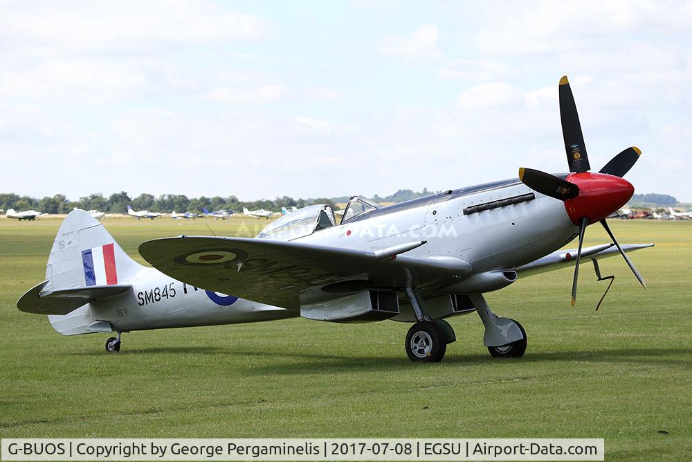 G-BUOS, 1945 Supermarine 394 Spitfire FR.XVIIIe C/N 6S/672224, Flying Legends 2017.